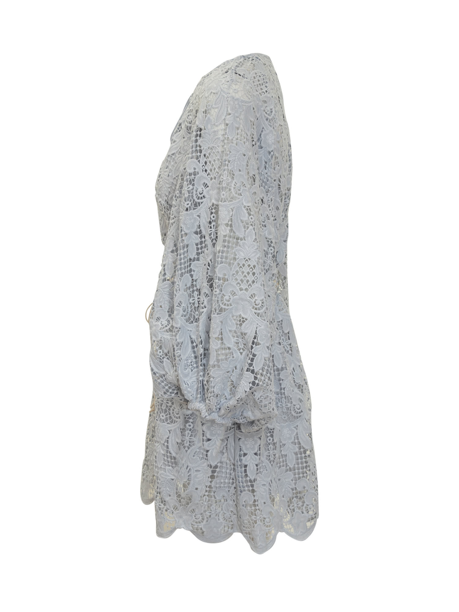 Zimmermann Coco Lace Mini Dress In Blue