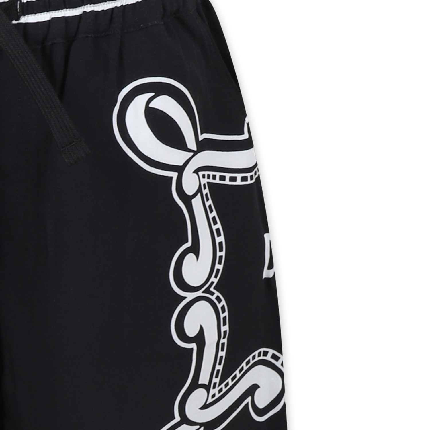 Dolce & Gabbana Black Shorts For Boy With Logo In Black