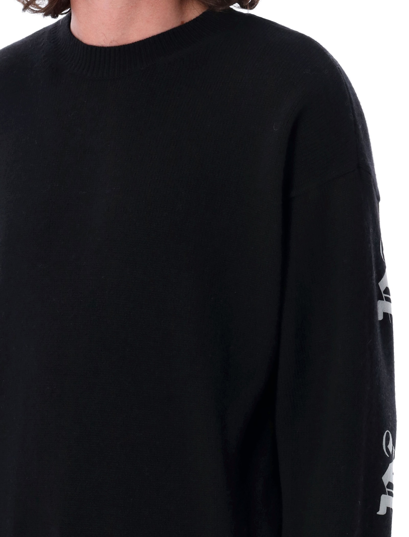 Shop Palm Angels Monogram Series Knit In Black