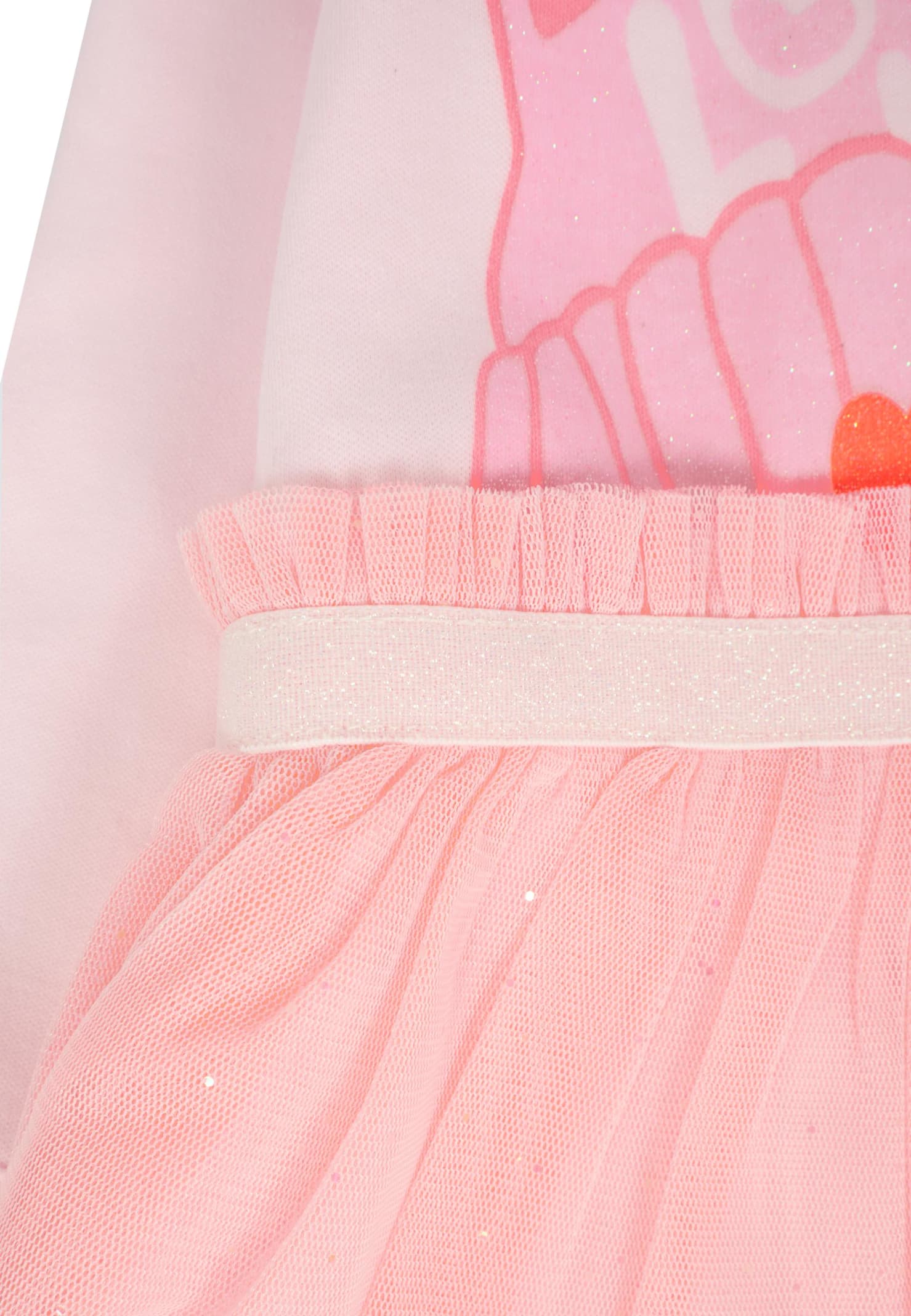 Billieblush Pink Babygrow Set For Baby Girl With Cat In Pink