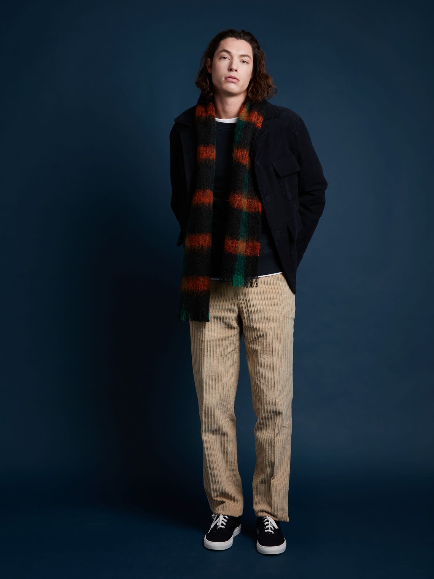 Doppiaa Aaderbale Blue Moleskin Jacket In Blue