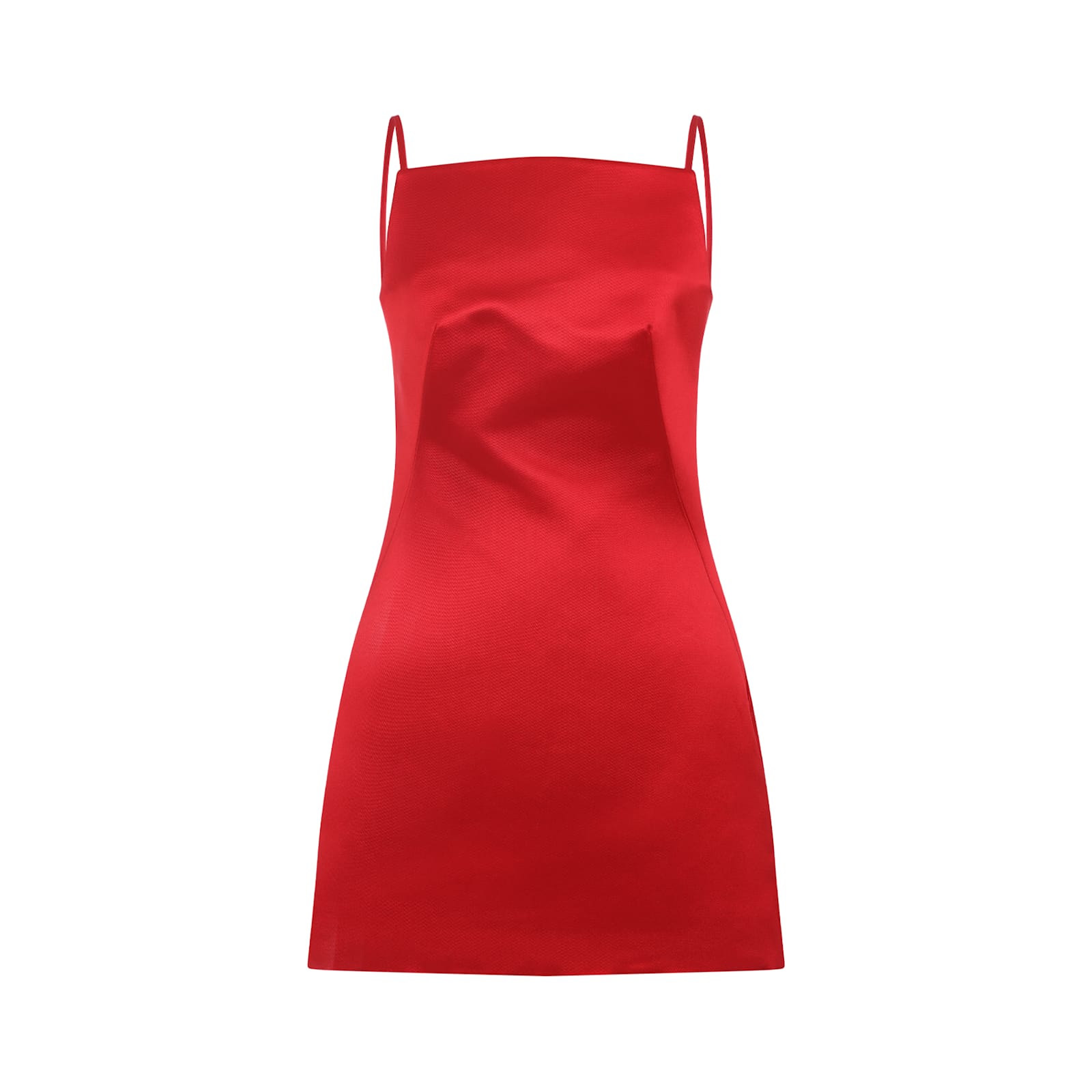 Givenchy Fitted Spaghetti Strap Silk Dress In Red In Red