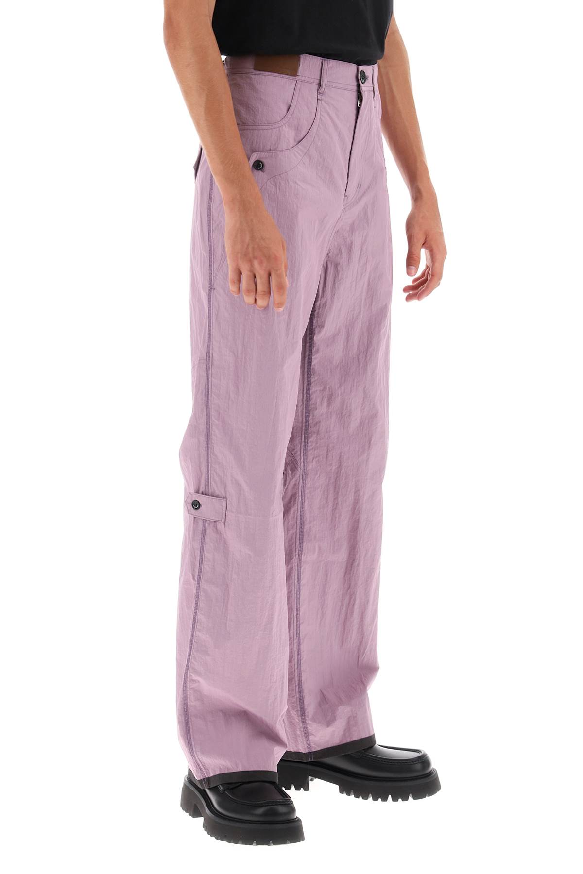 Shop Andersson Bell Inside-out Technical Pants In Purple (purple)