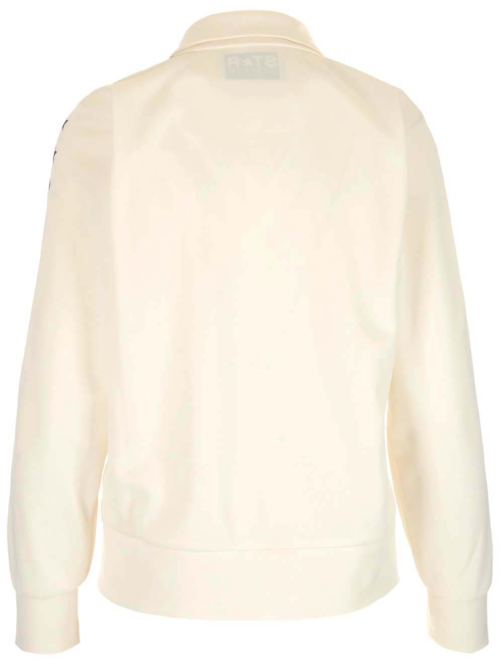 Shop Golden Goose Denise Zip Sweatshirt In White