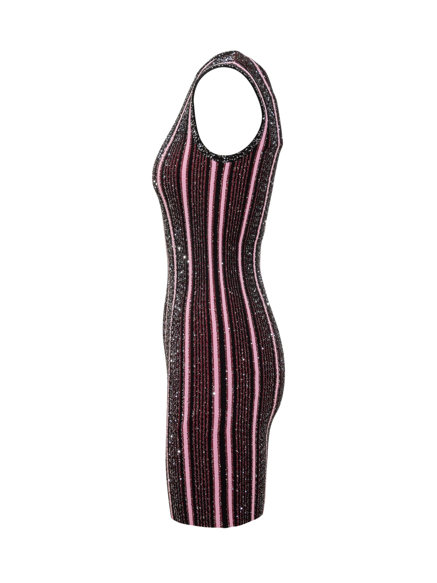 Missoni Sequin Embellished Sleeveless Mini Dress In Red/black