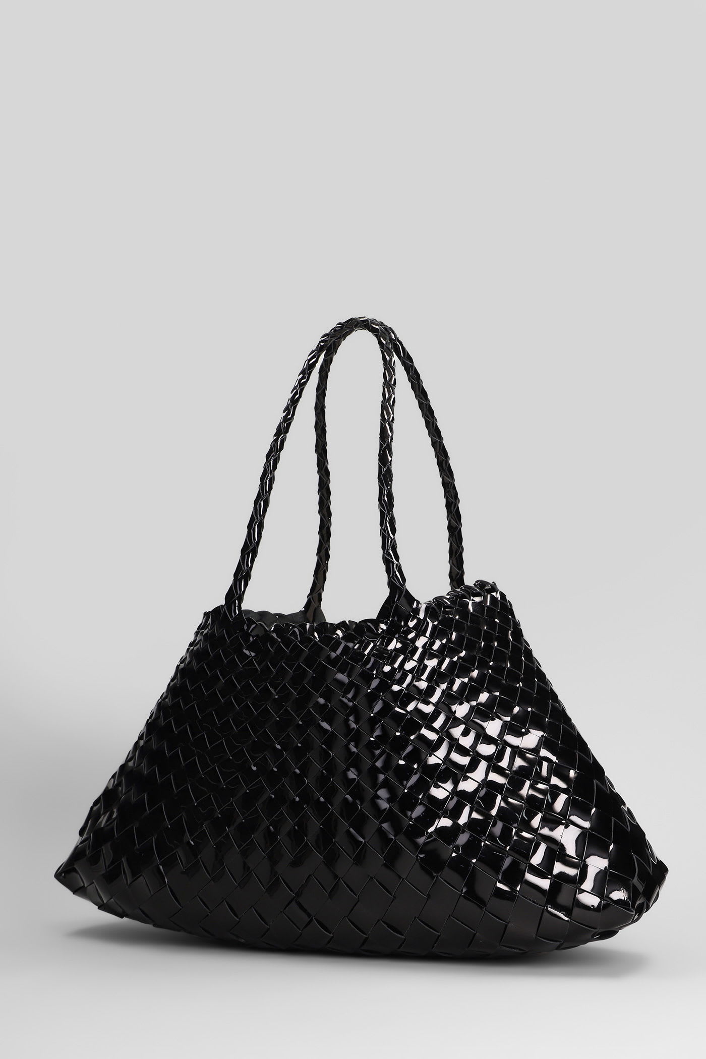 Dragon Diffusion Santa Croce Big Tote In Black Leather In Black
