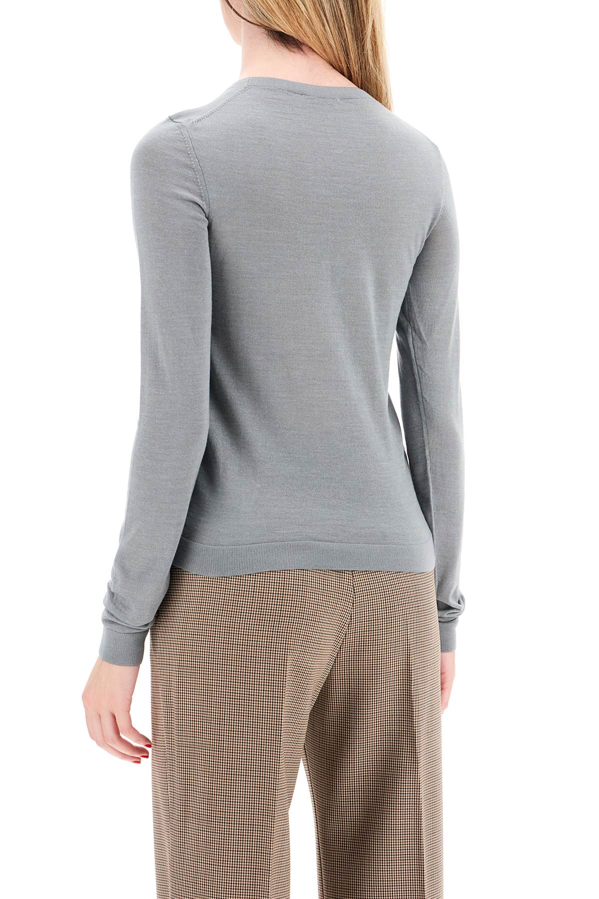 Shop Mrz Cashmere And Silk Blend Sweater In Ferro (grey)