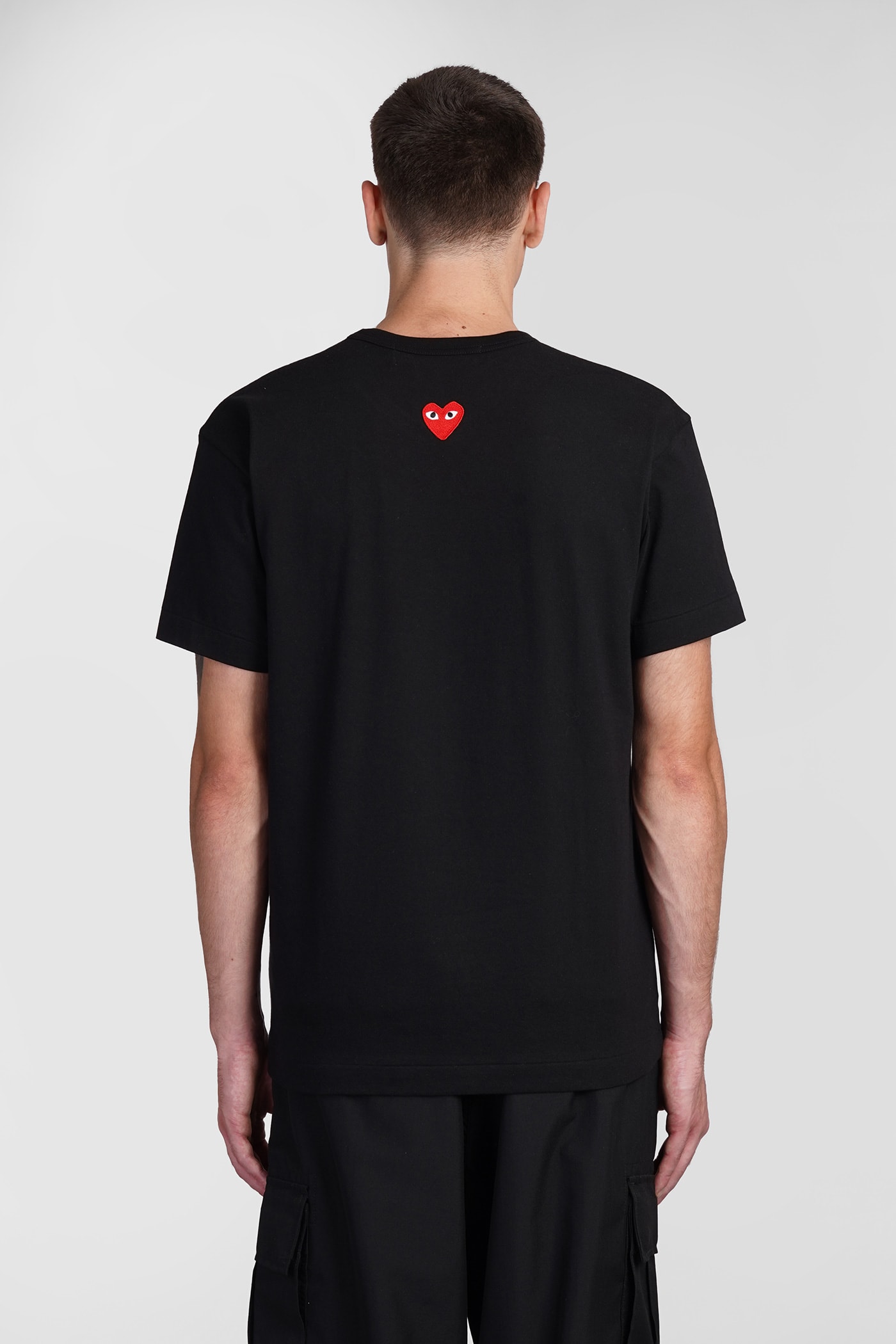 Comme Des Garçons Play T-shirt In Black Cotton In Black