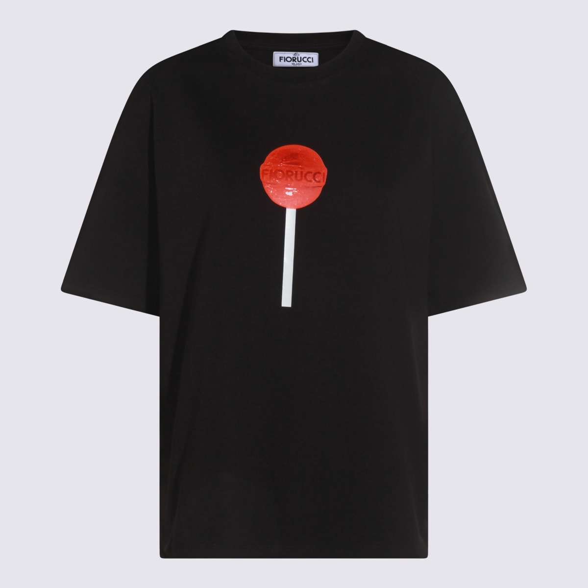Fiorucci Lollipop Black T-shirt In Black