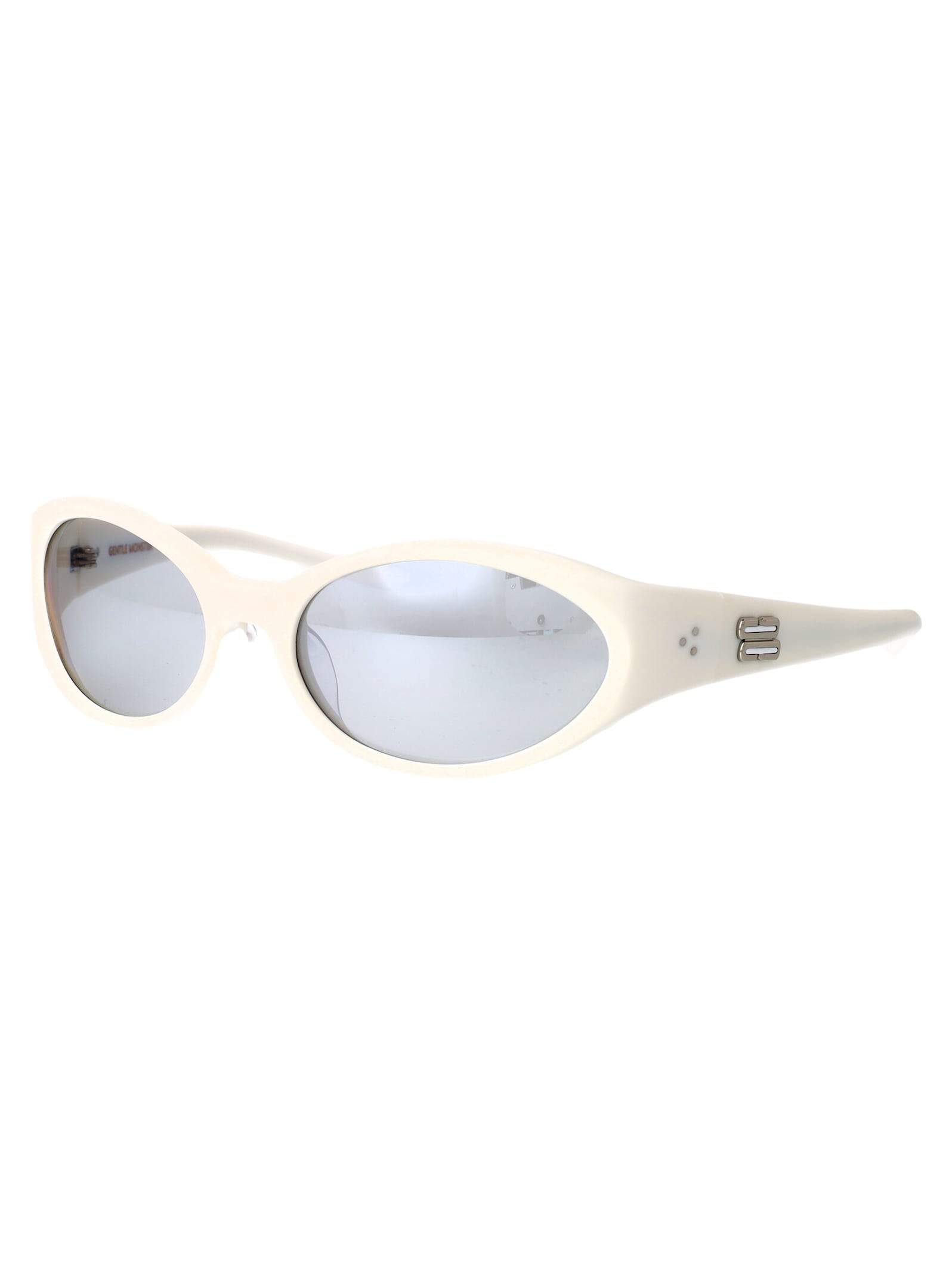 Shop Gentle Monster Sphere Sunglasses In W2 White