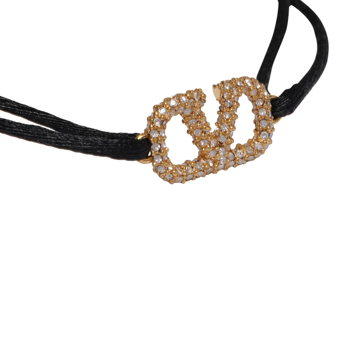 Shop Valentino Vlogo Signature Bracelet In Black