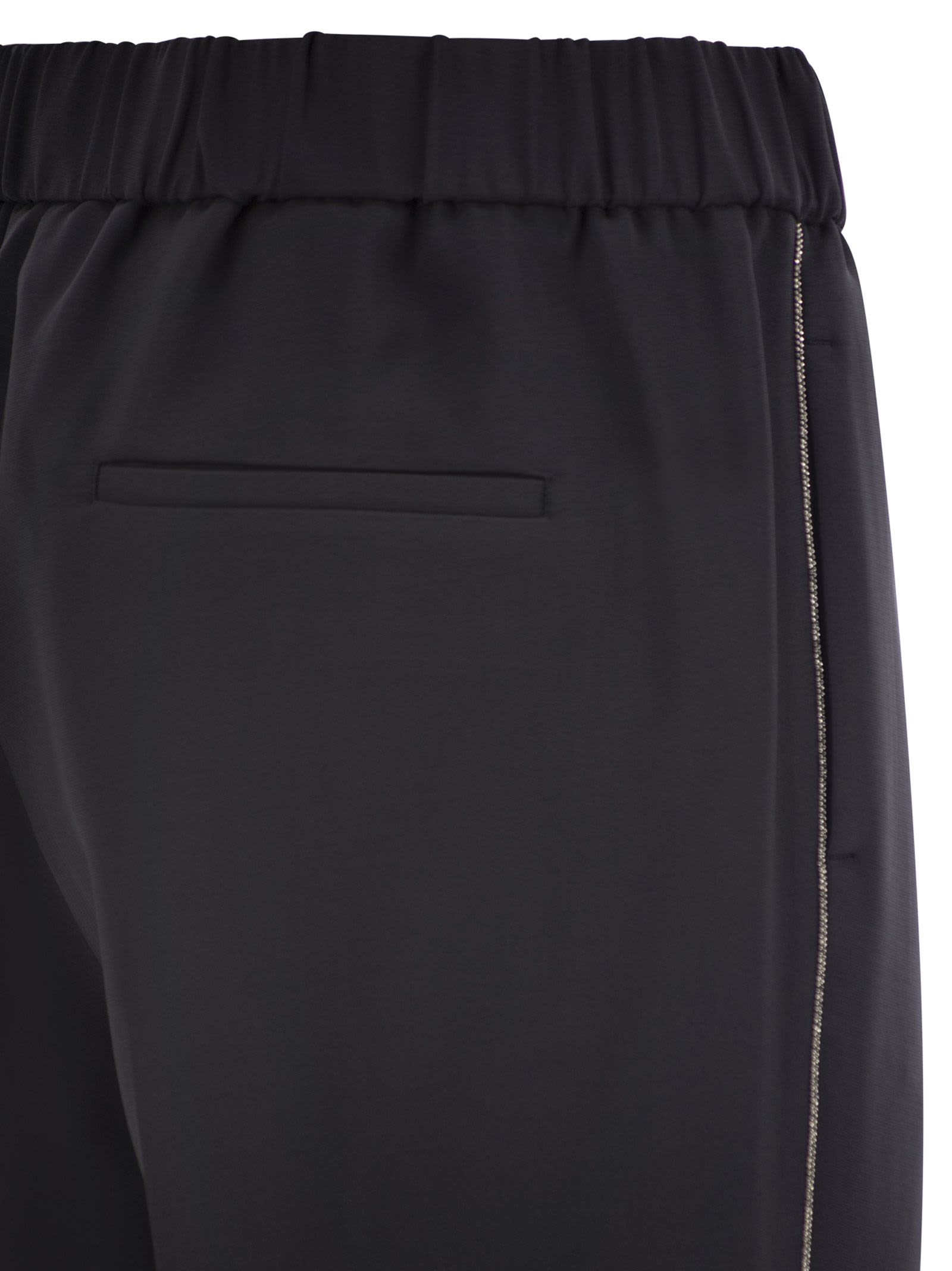 Peserico Soft Pants Made Of Stretch Viscose Technical Canvas