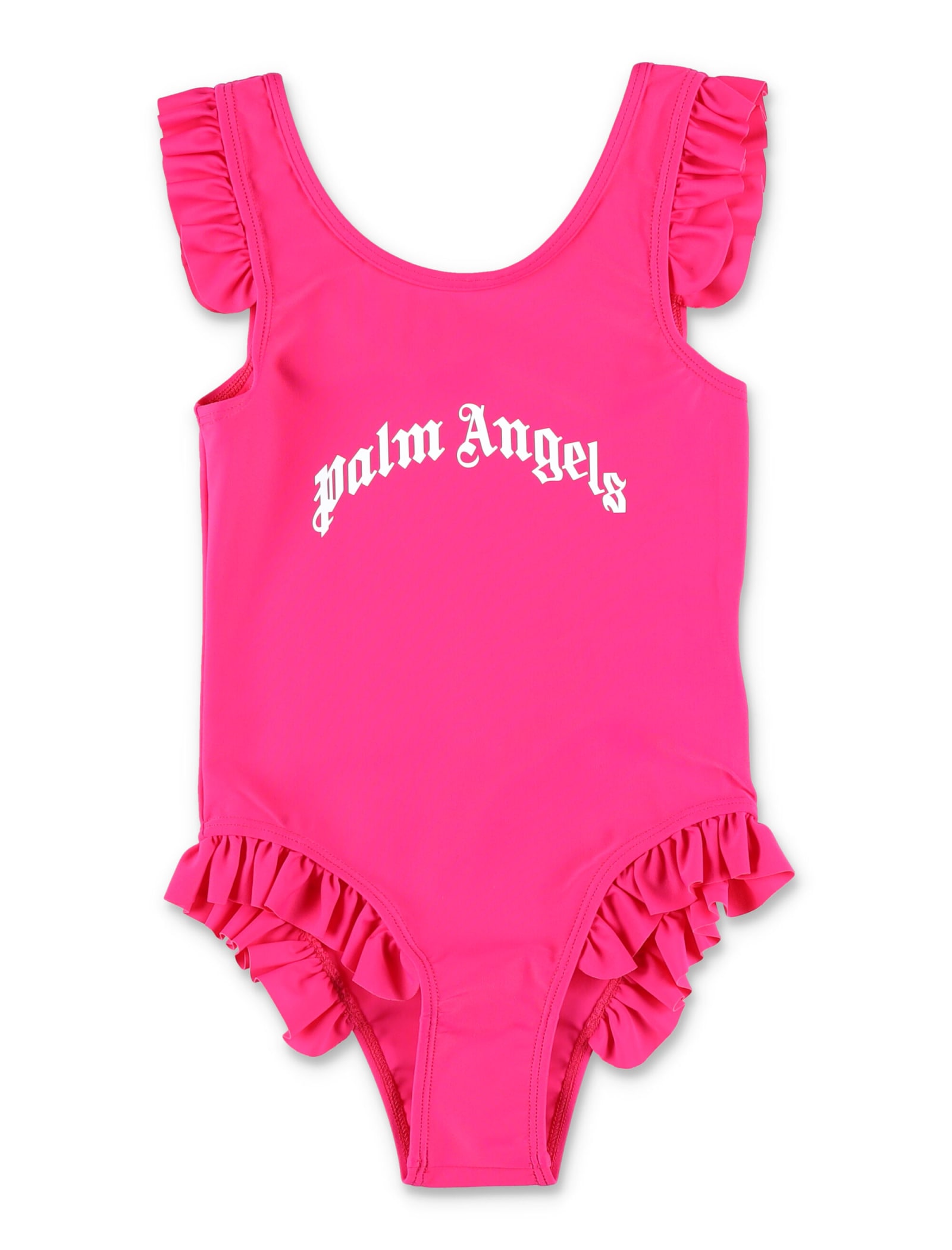 PALM ANGELS CURVED LOGO ONE PIECE BEACHWEAR