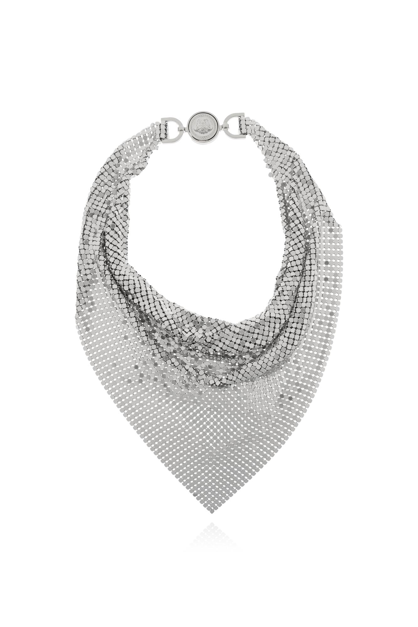 Versace Gleaming Necklace In Metallic