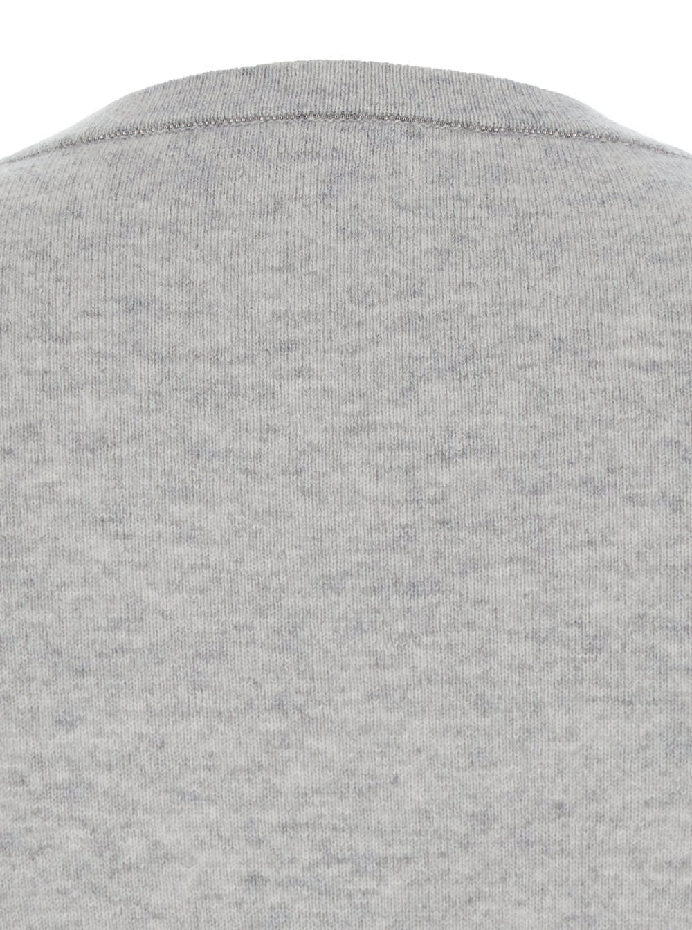 Shop Brunello Cucinelli Grey Crewneck Sweater In Cashmere Woman