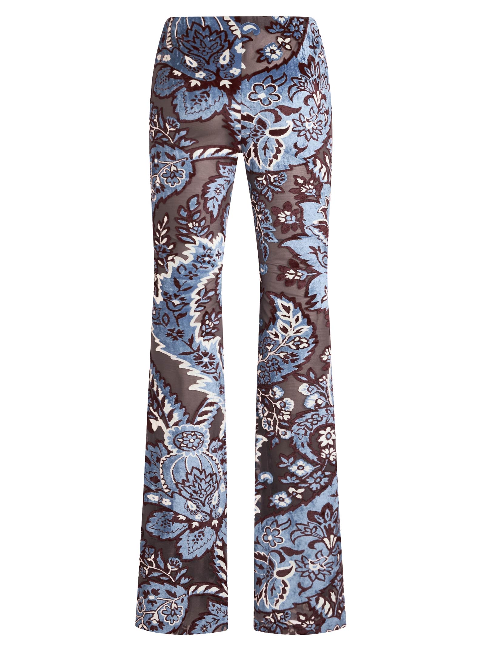 Shop Etro Trousers In Multicolour