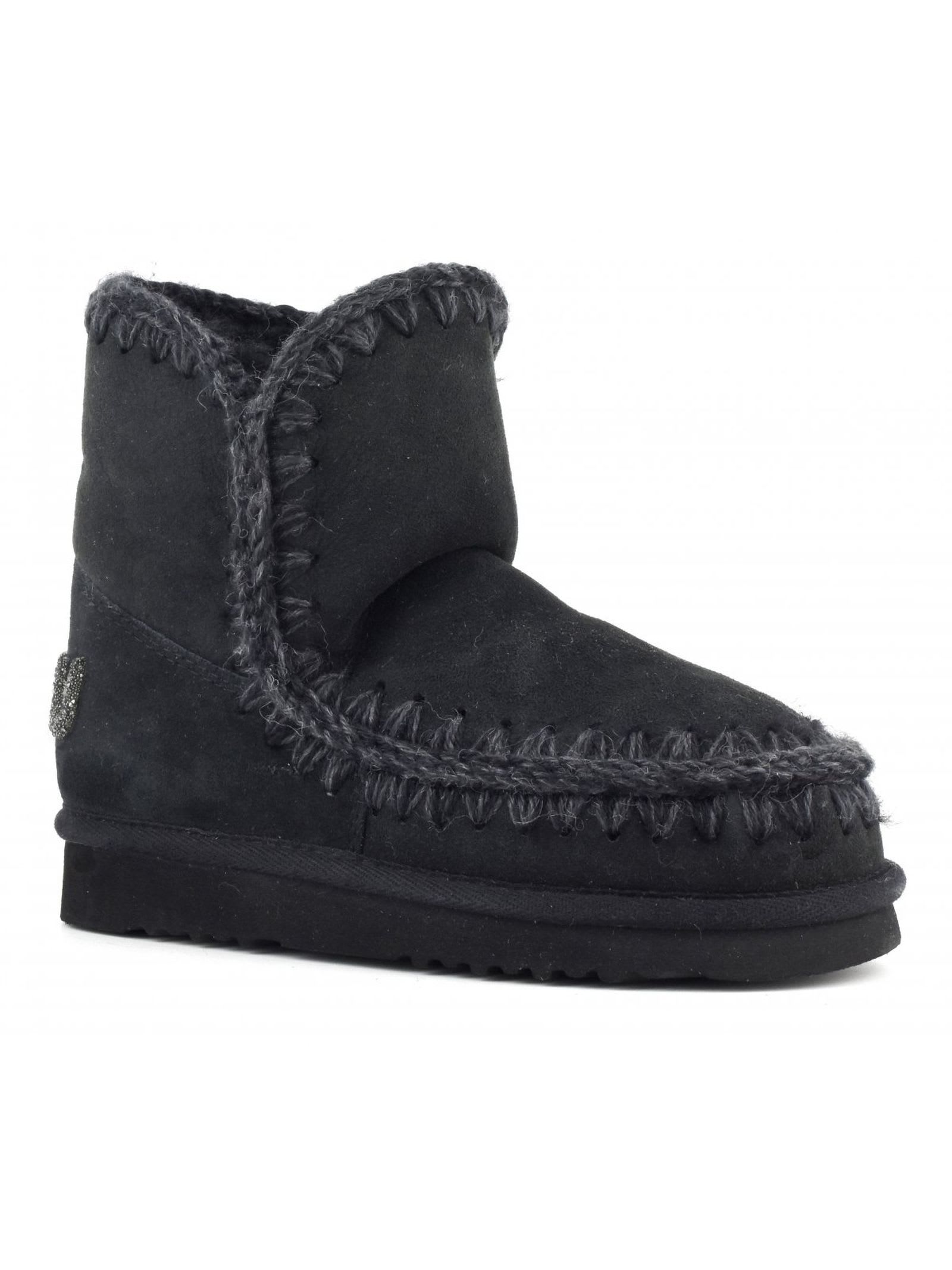 Mou Eskimo 18 Rhinestone Logo Ankle Boots