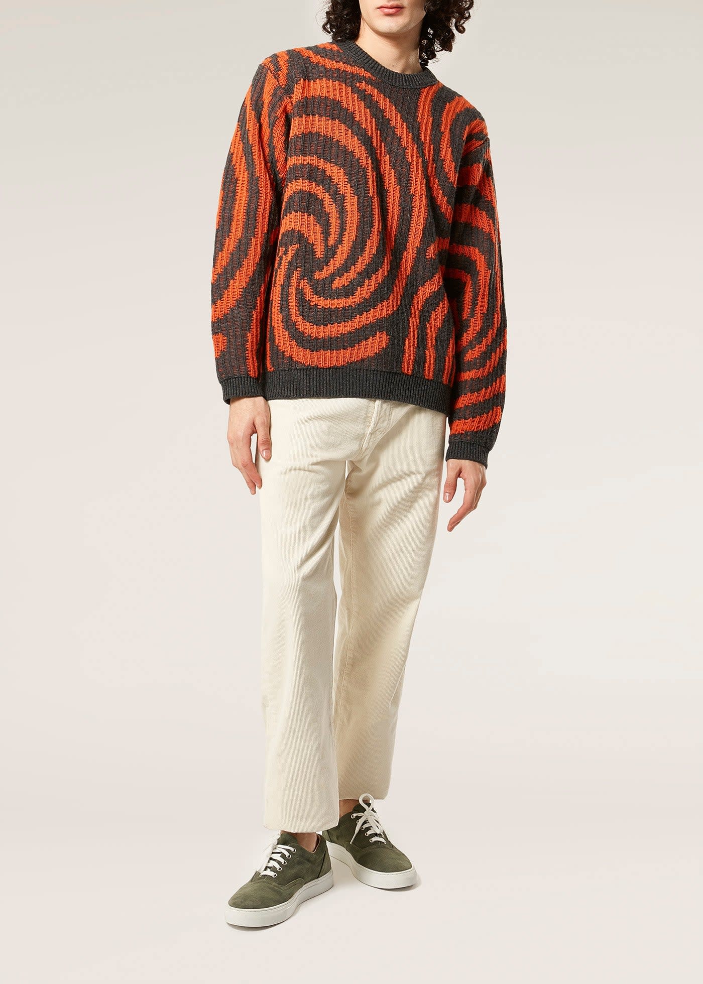 Shop Doppiaa Aappio Shetland Wool Jacquard Sweater