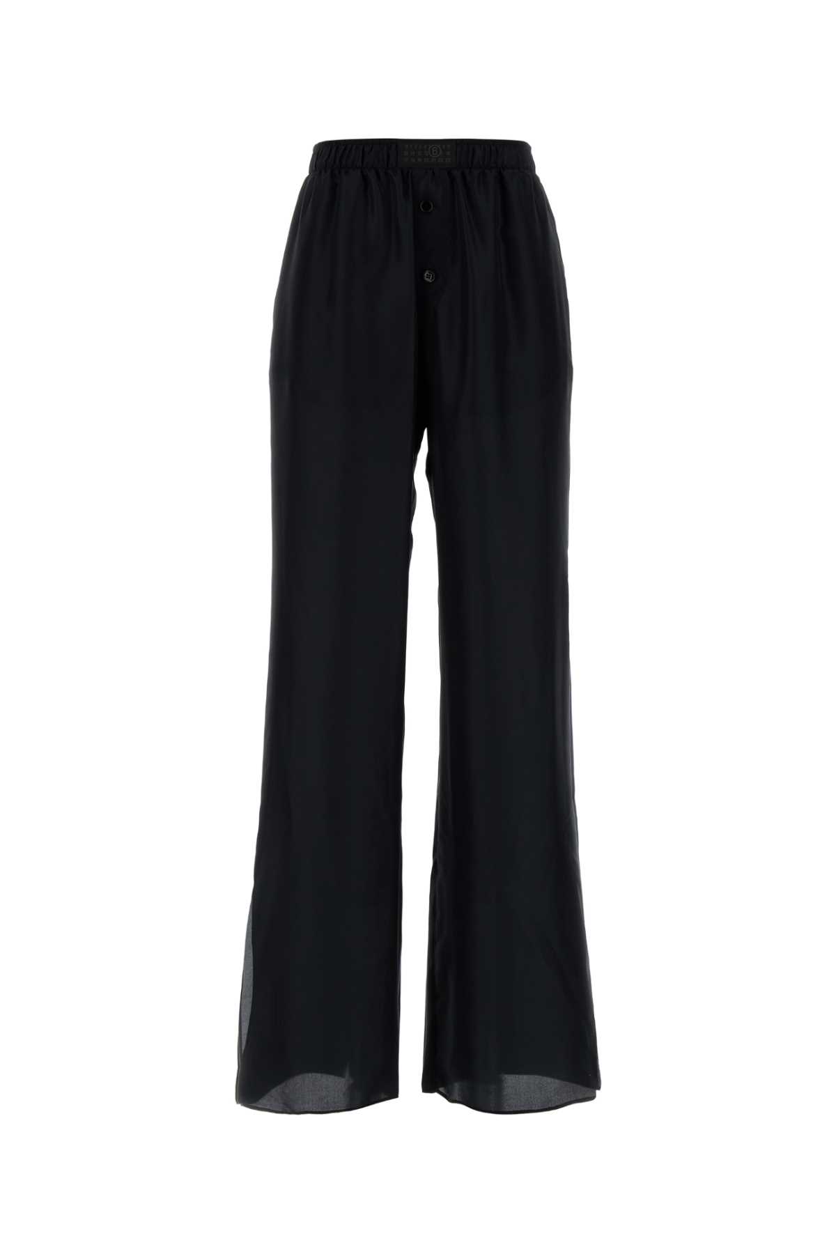 Black Satin Pyjama Pant