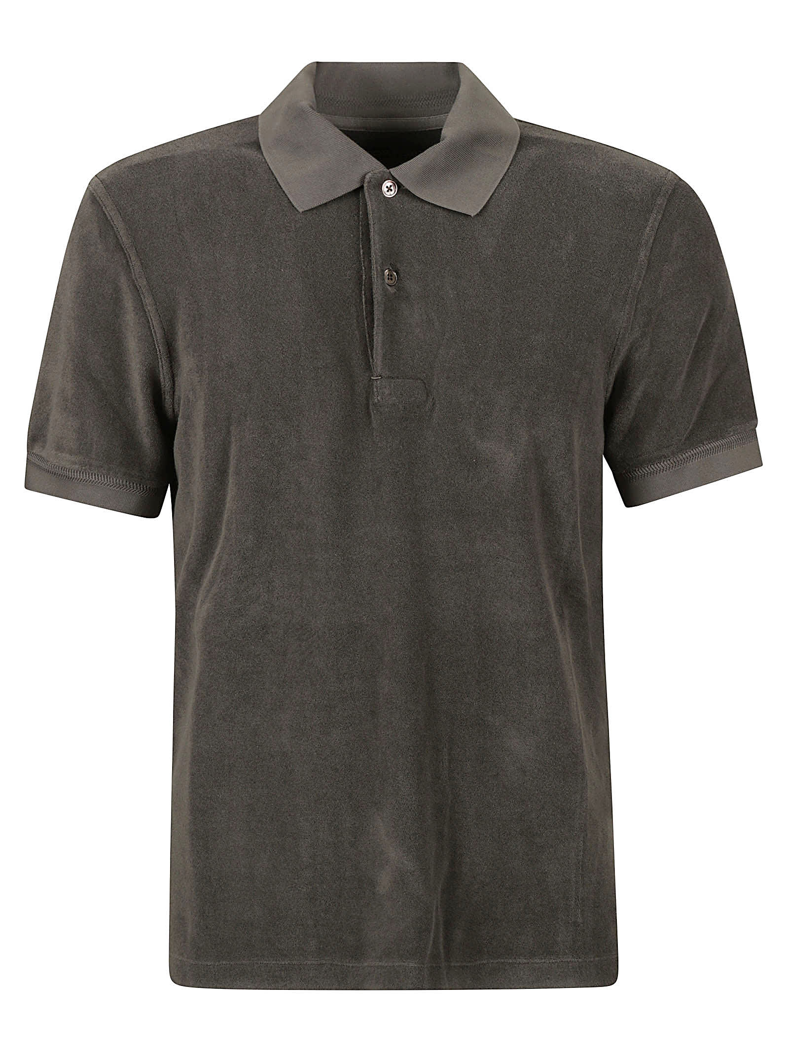 TOM FORD VINTAGE EFFECT RIBBED POLO SHIRT