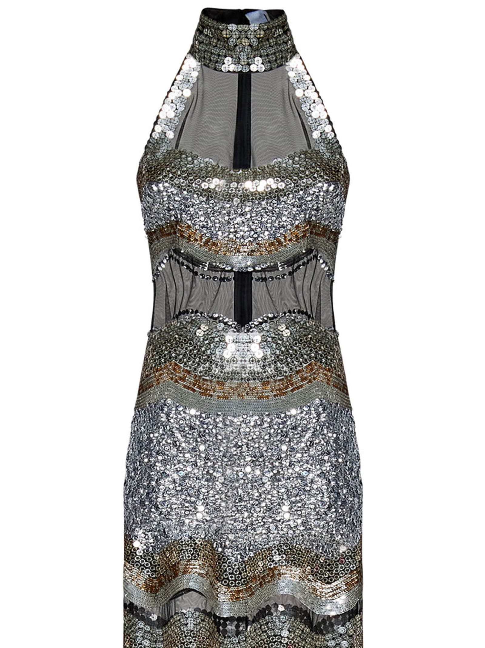 Amen Long Dress In Grey