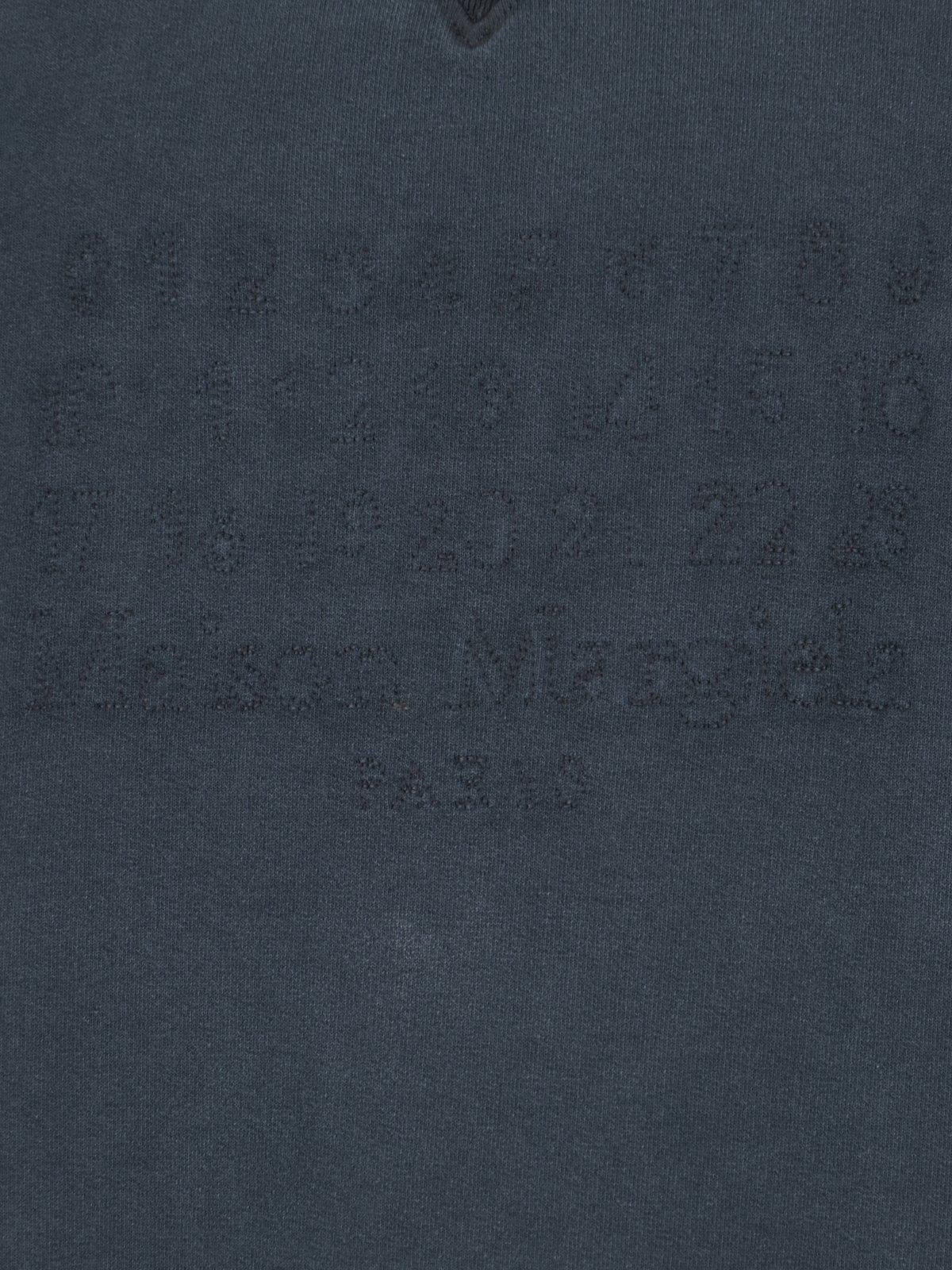 Shop Maison Margiela Logo Embroidered Reverse Hoodie In Antracite