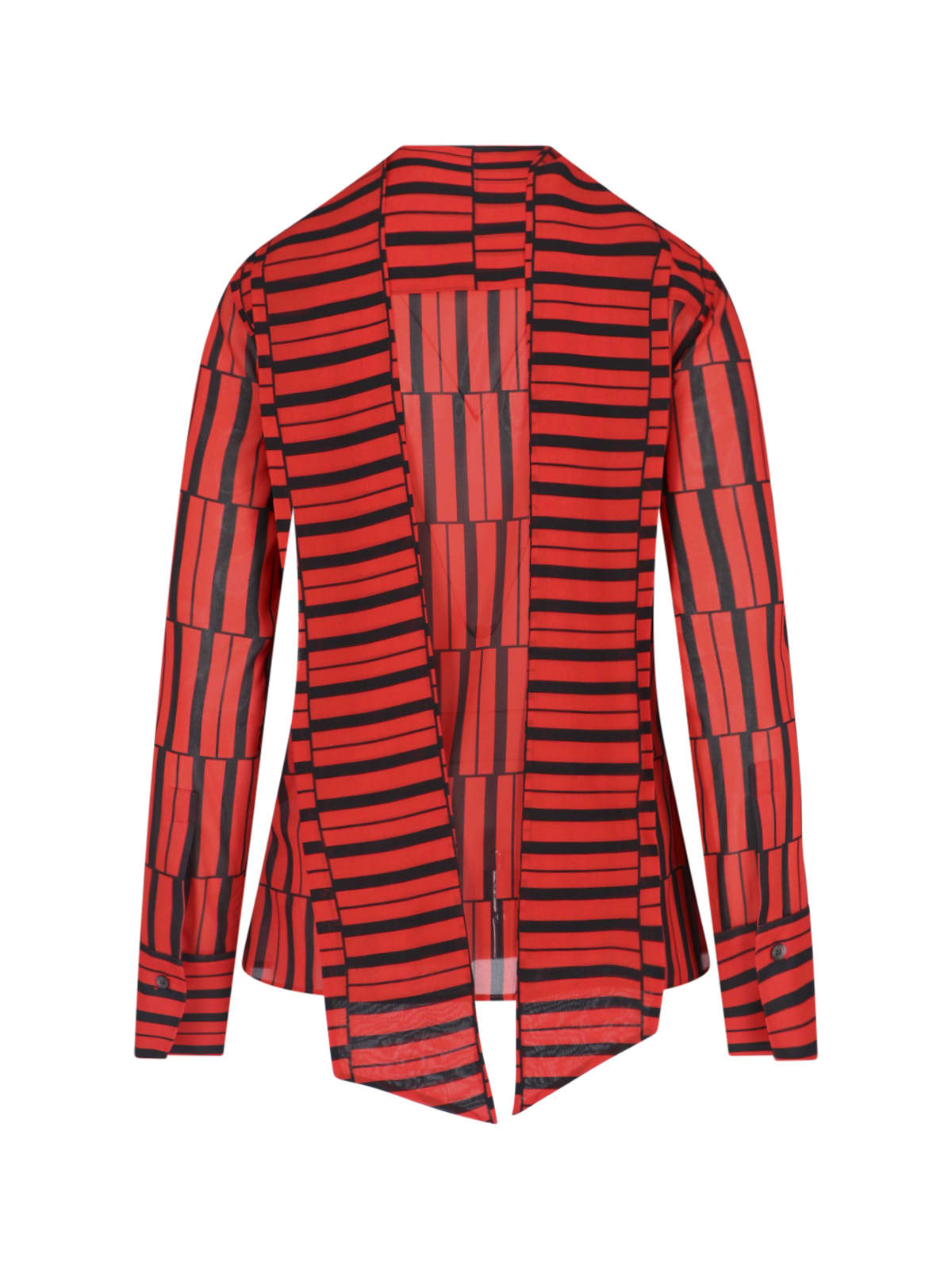 Shop Ferragamo Foulard Detail Shirt In Red