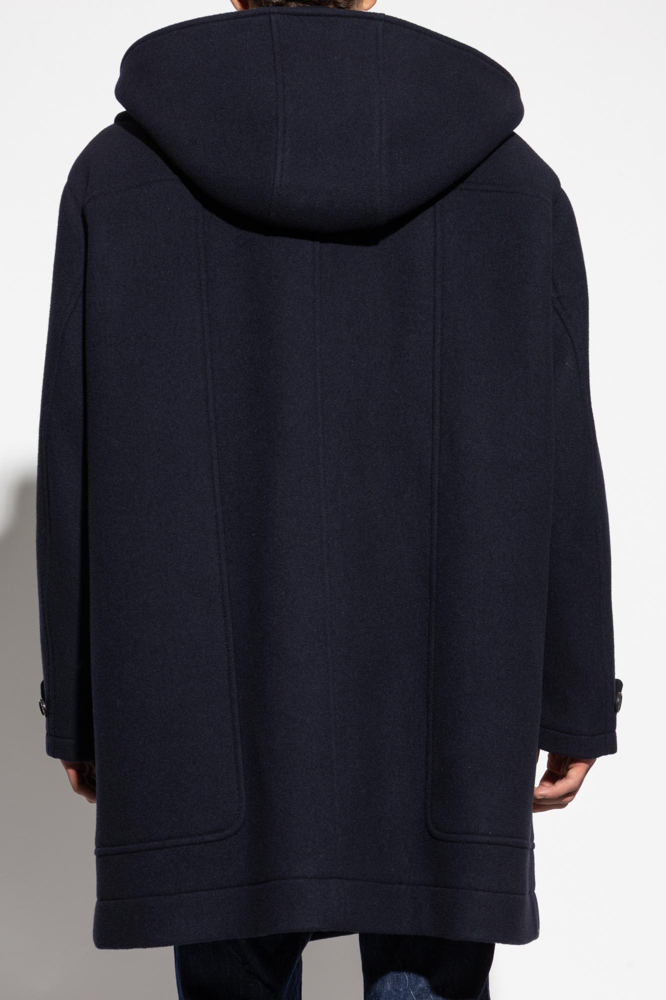 Dsquared2 Wool Coat In Black