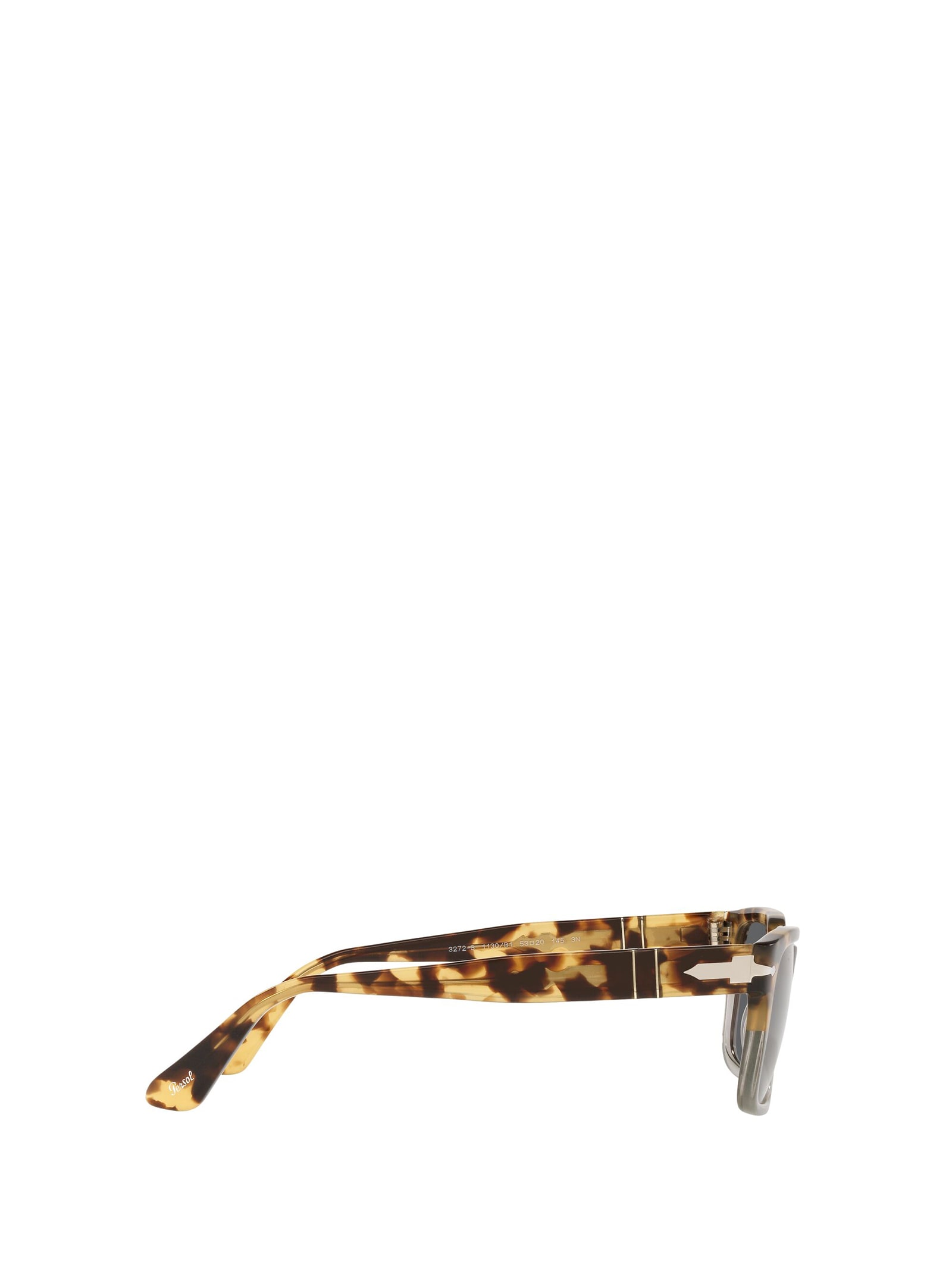 Shop Persol Po3272s Brown Tortoise / Transparent Grey Sunglasses