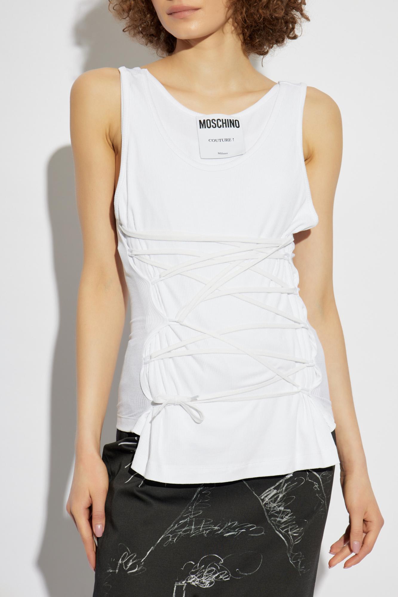 Moschino Sleeveless Shirt In White