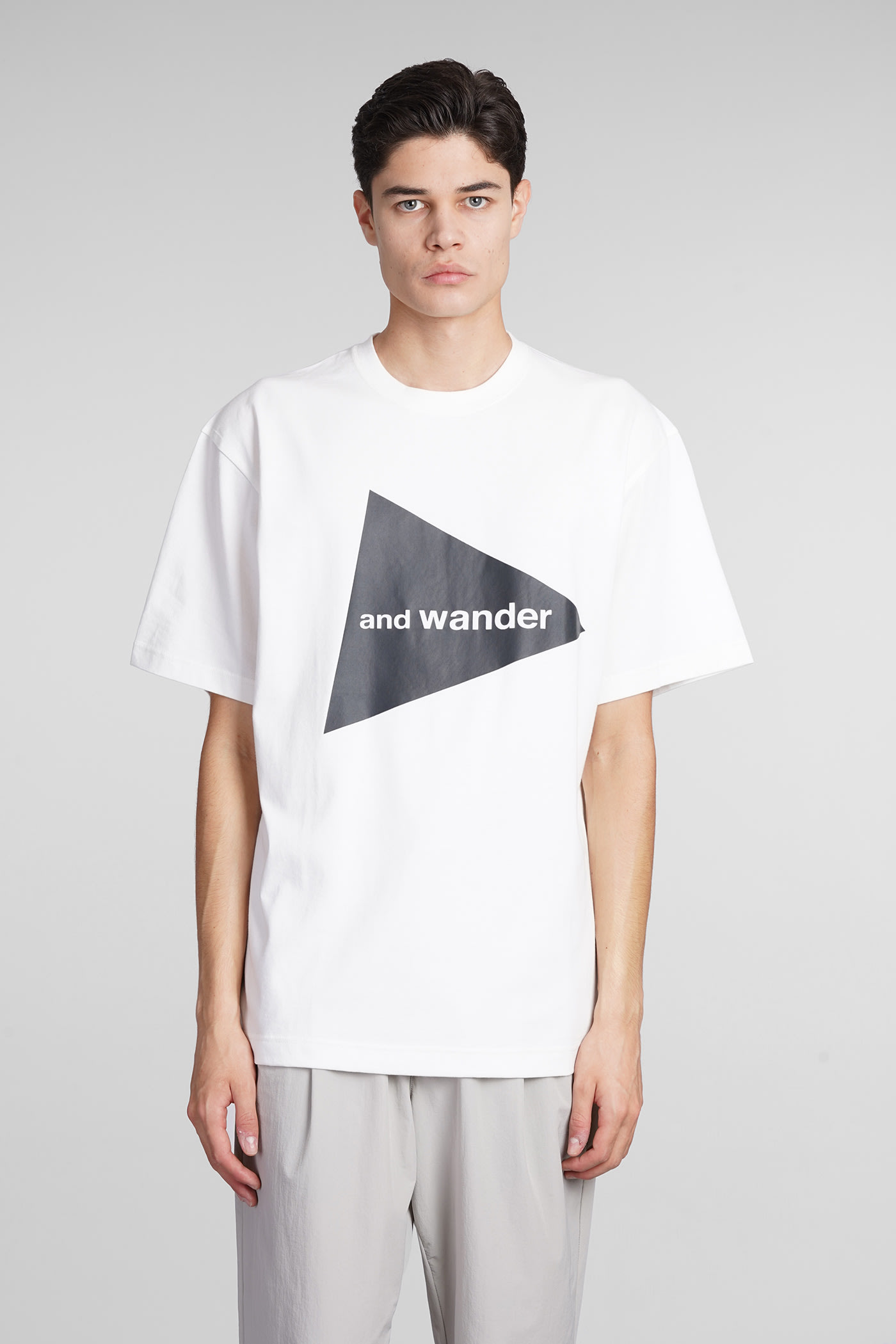 AND WANDER T-SHIRT IN WHITE COTTON