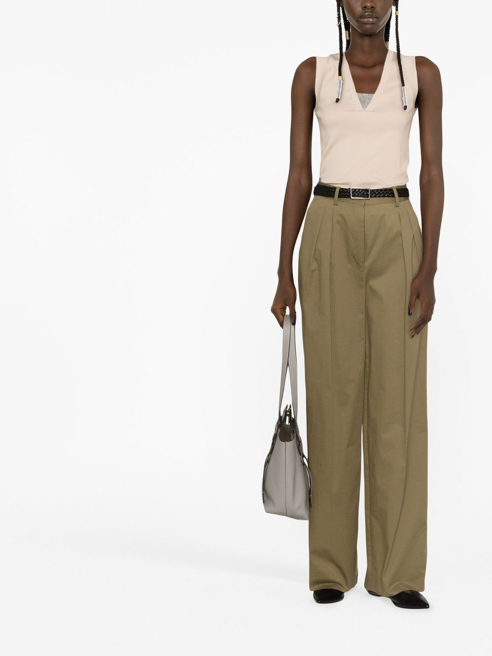 Brunello Cucinelli Cotton Tank Top In Pink