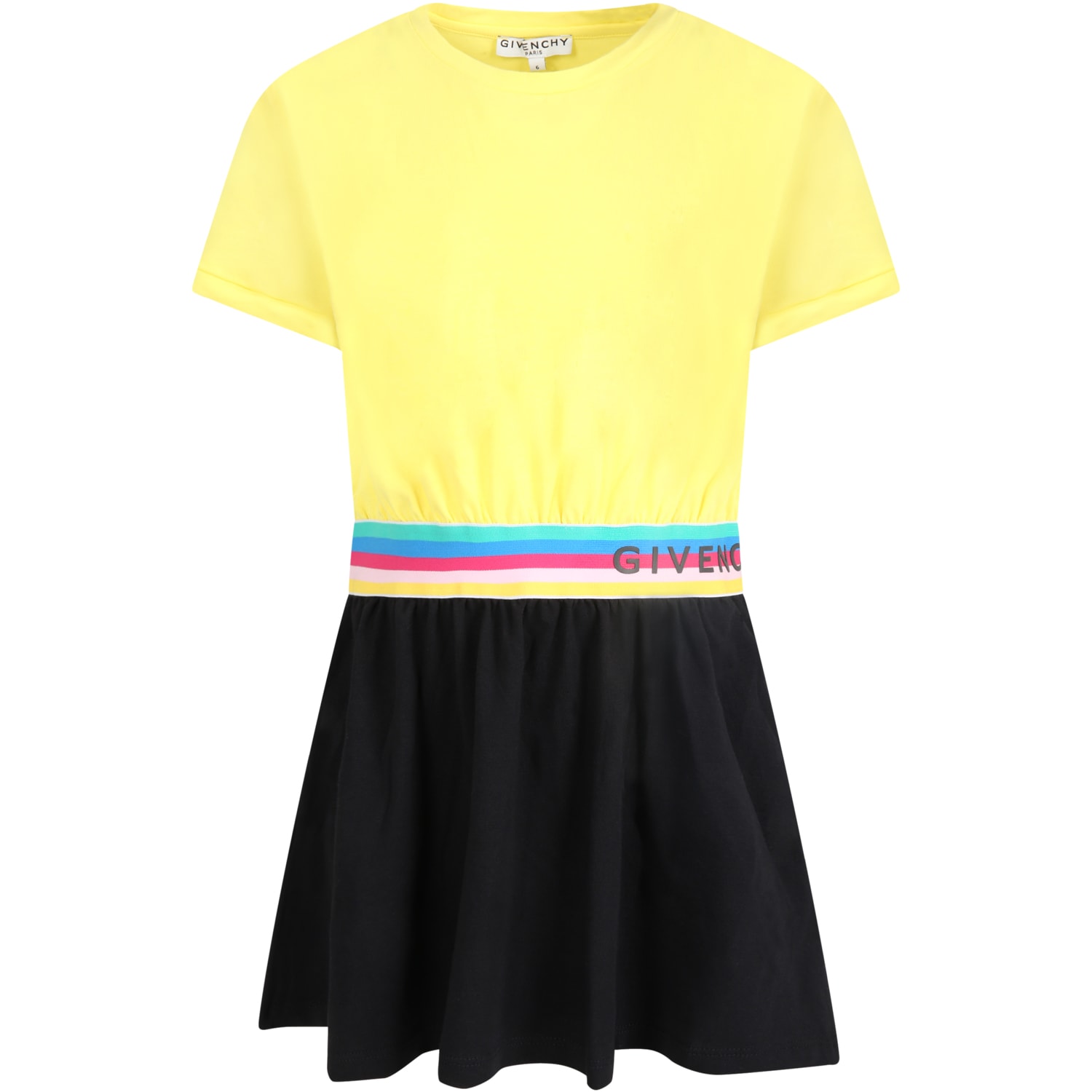 GIVENCHY MULTICOLOR DRESS FOR GIRL WITH LOGO,H12149 T90