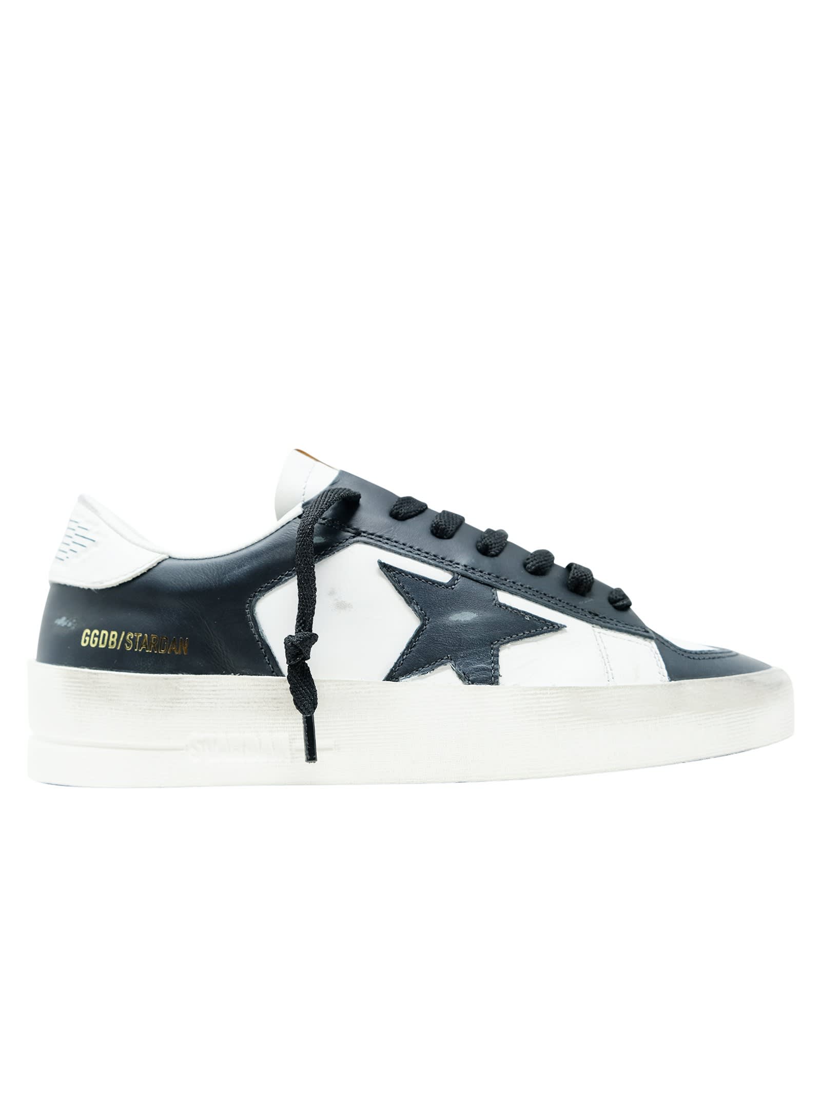 Golden Goose Black And White Leather Stardan Sneakers