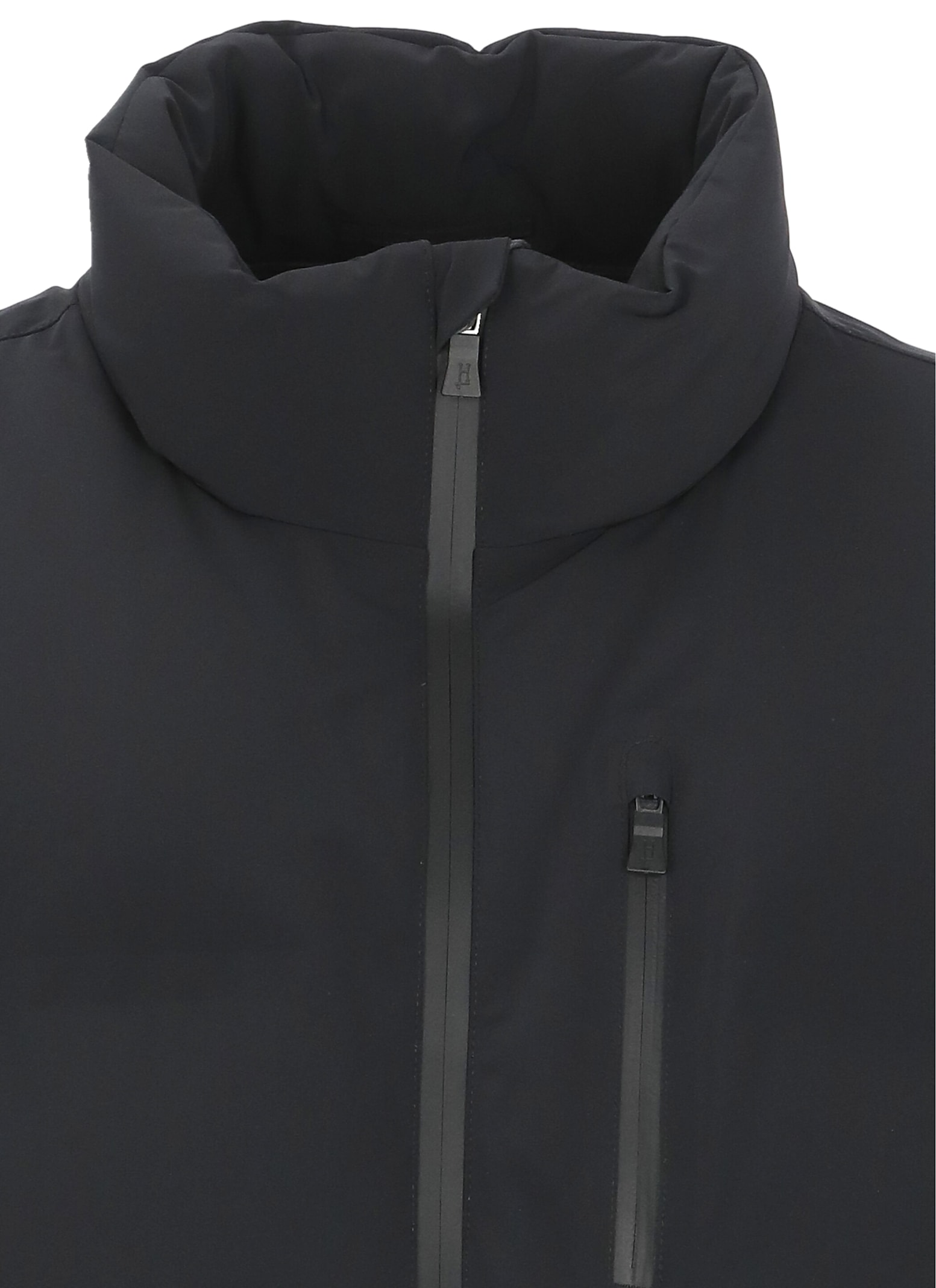 Herno New Impact High-neck Short Down Jacket Clothing In Black
