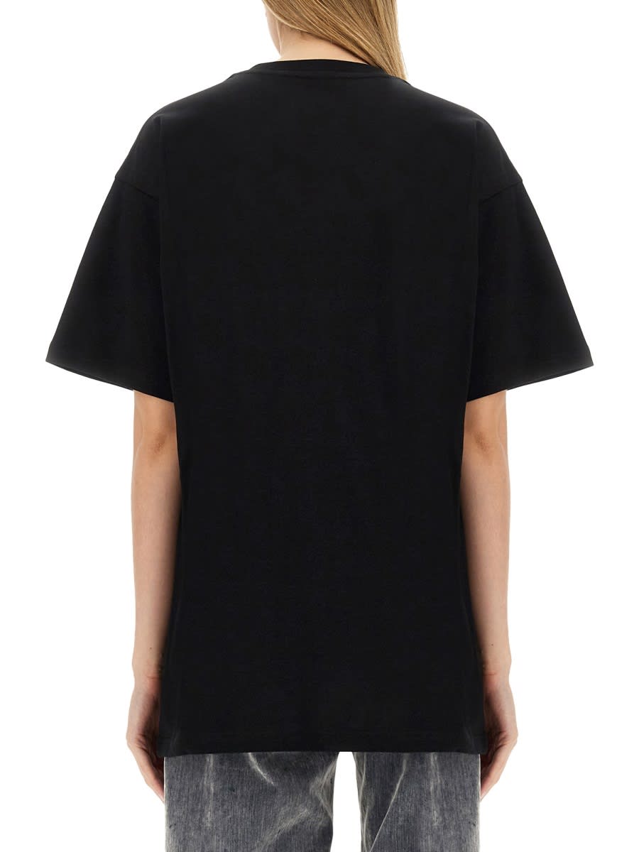 Shop Moschino Teddy Print T-shirt In Black
