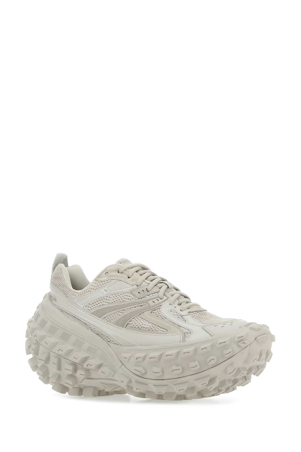 Shop Balenciaga Sand Nylon And Mesh Bouncer Sneakers In 9700