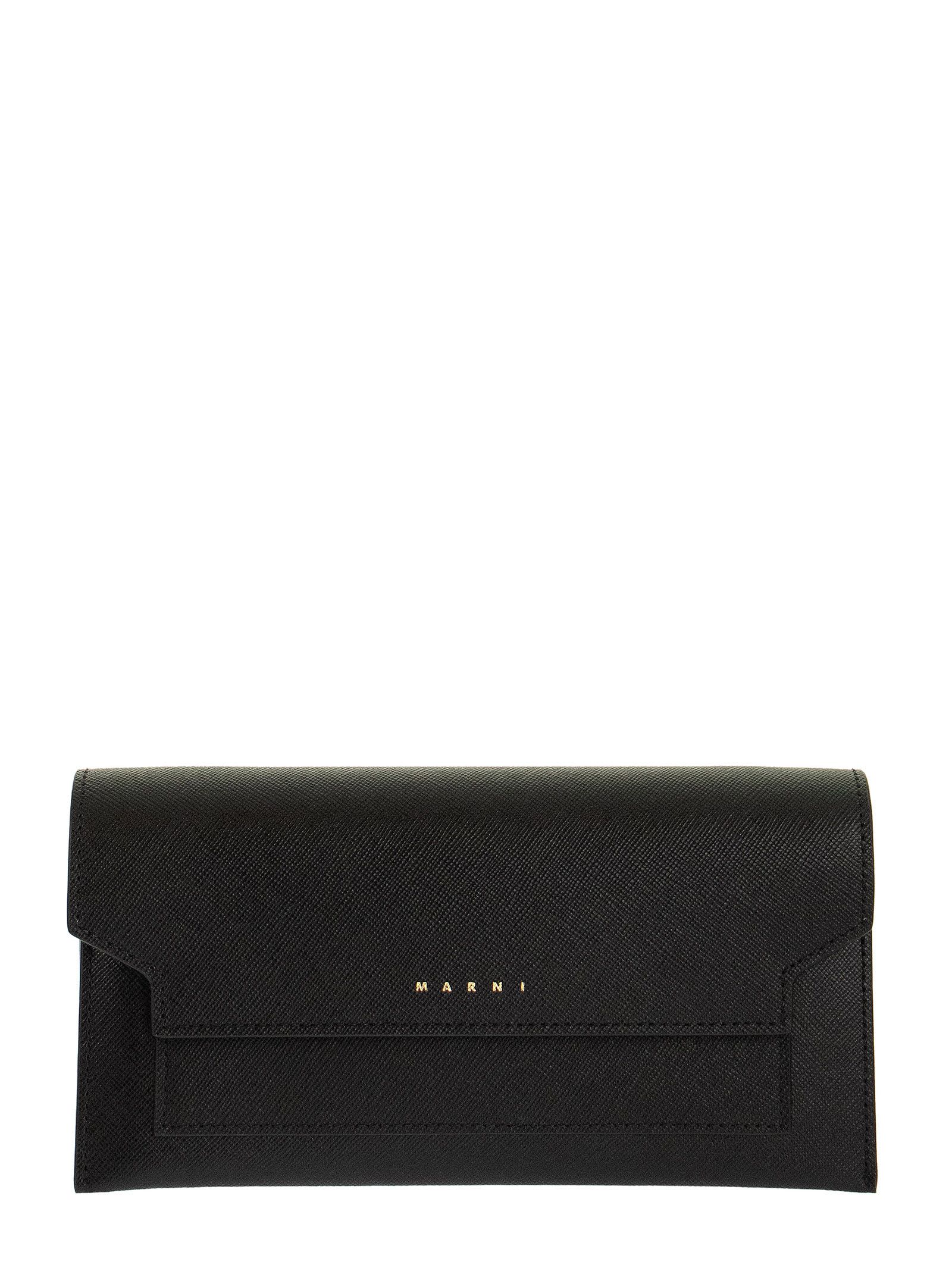 Marni Bellows Wallet In Saffiano Leather