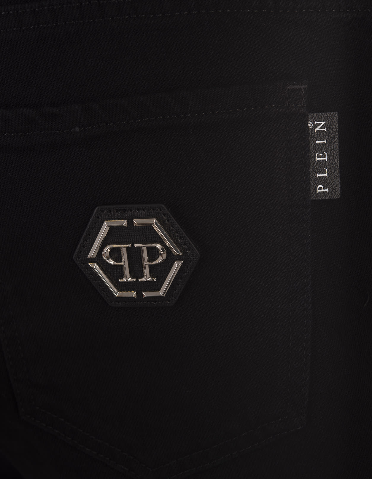 Shop Philipp Plein Black Super Straight Cut Jeans