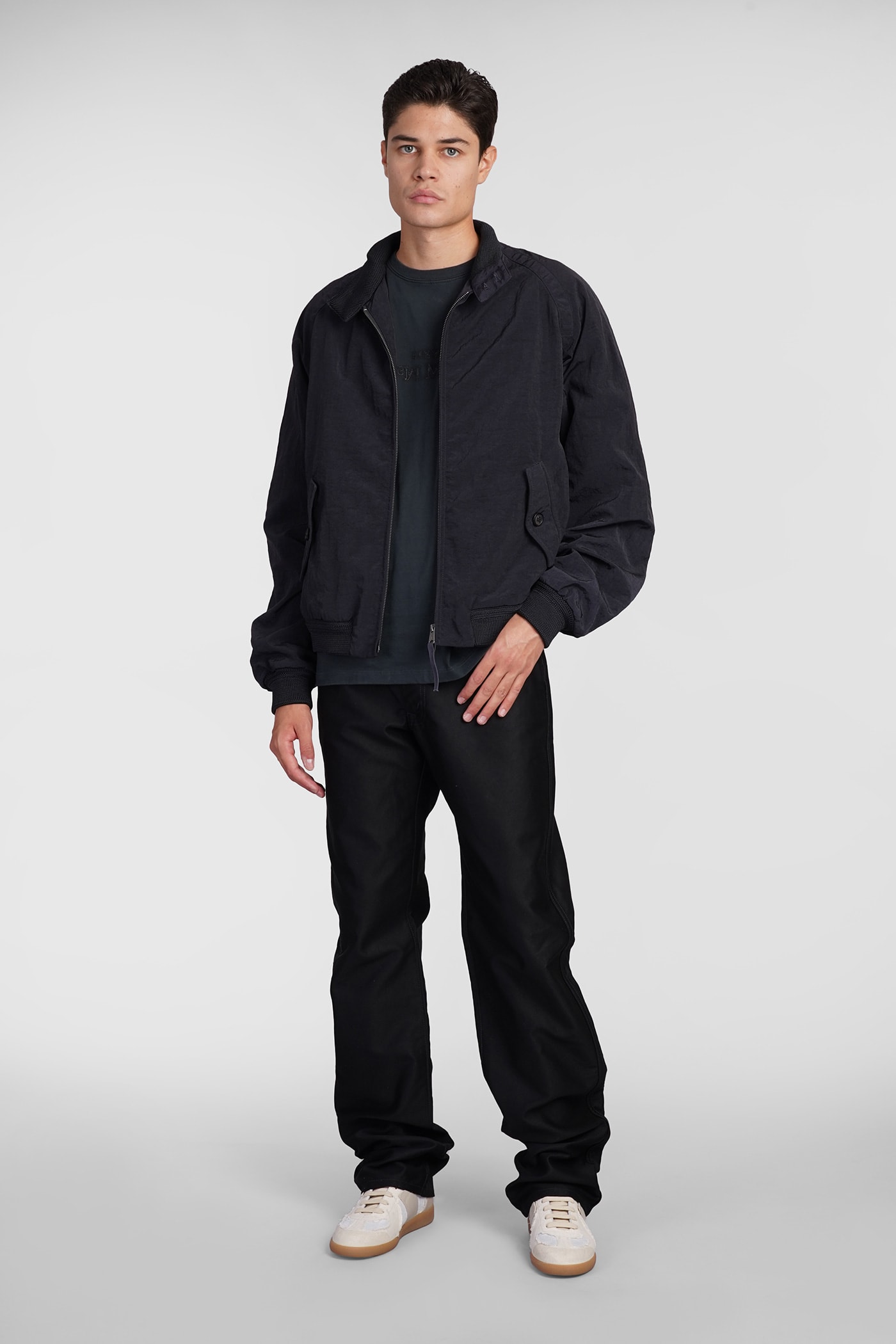 Shop Maison Margiela Casual Jacket In Black Polyamide