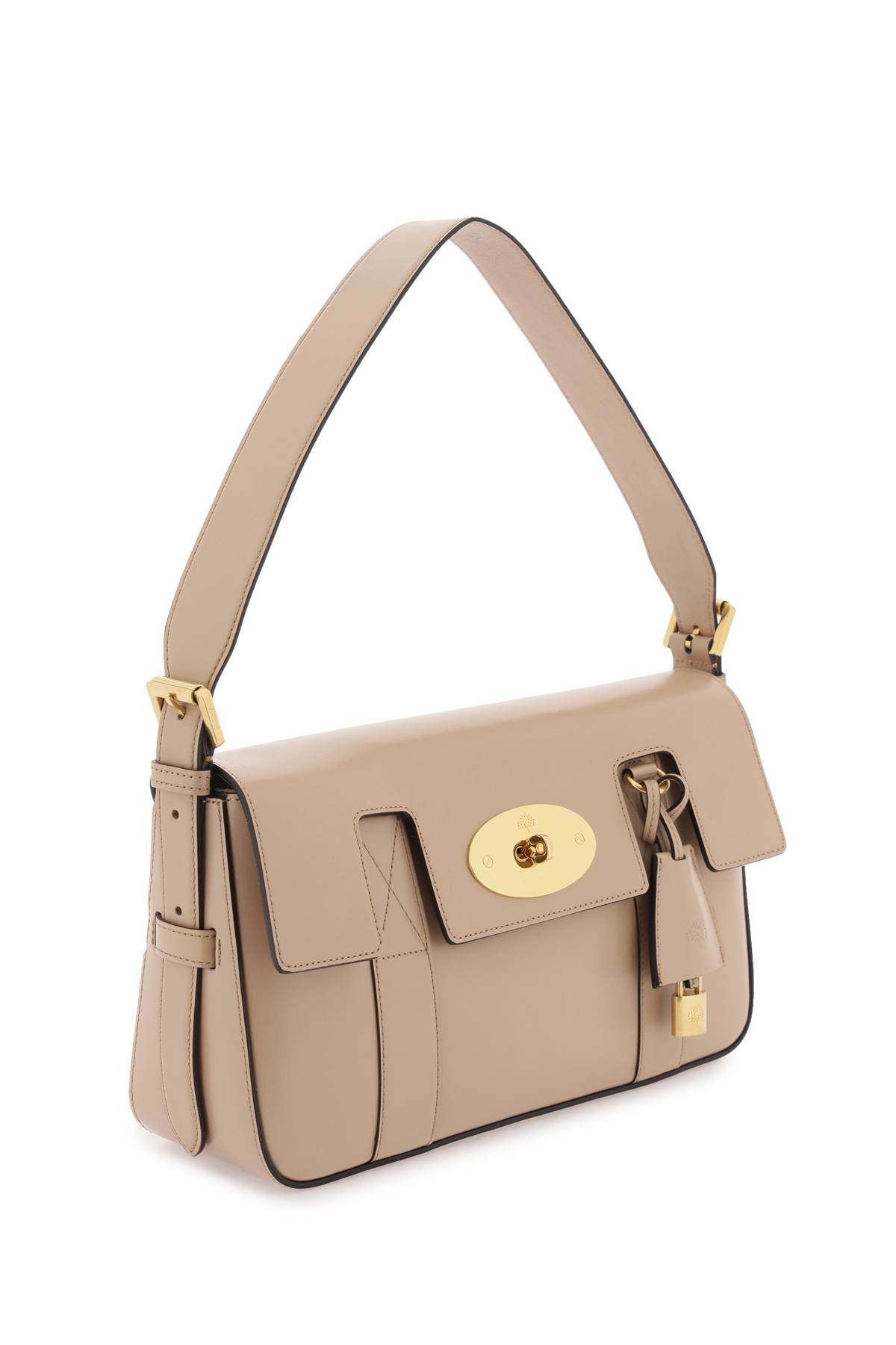 Shop Mulberry East West Bayswater Shoulder Bag In Maple (beige)