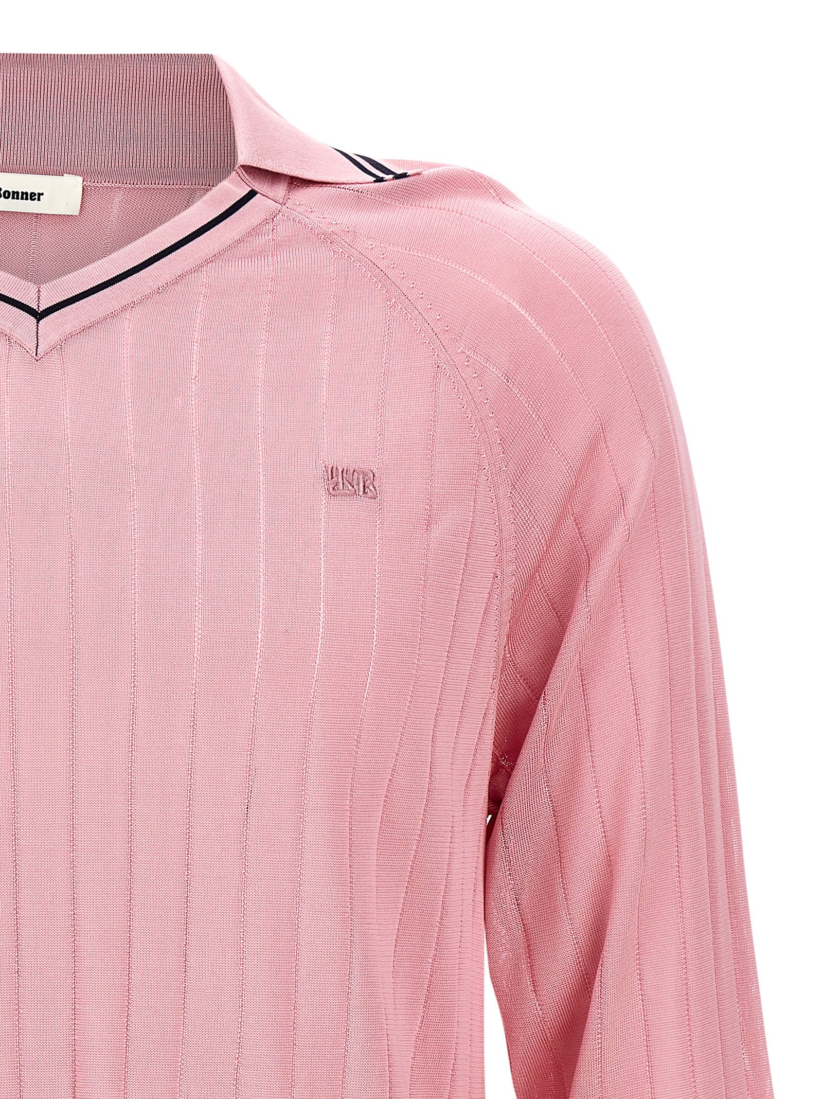 Wales Bonner Roots Polo Shirt Sweater In Multicolor