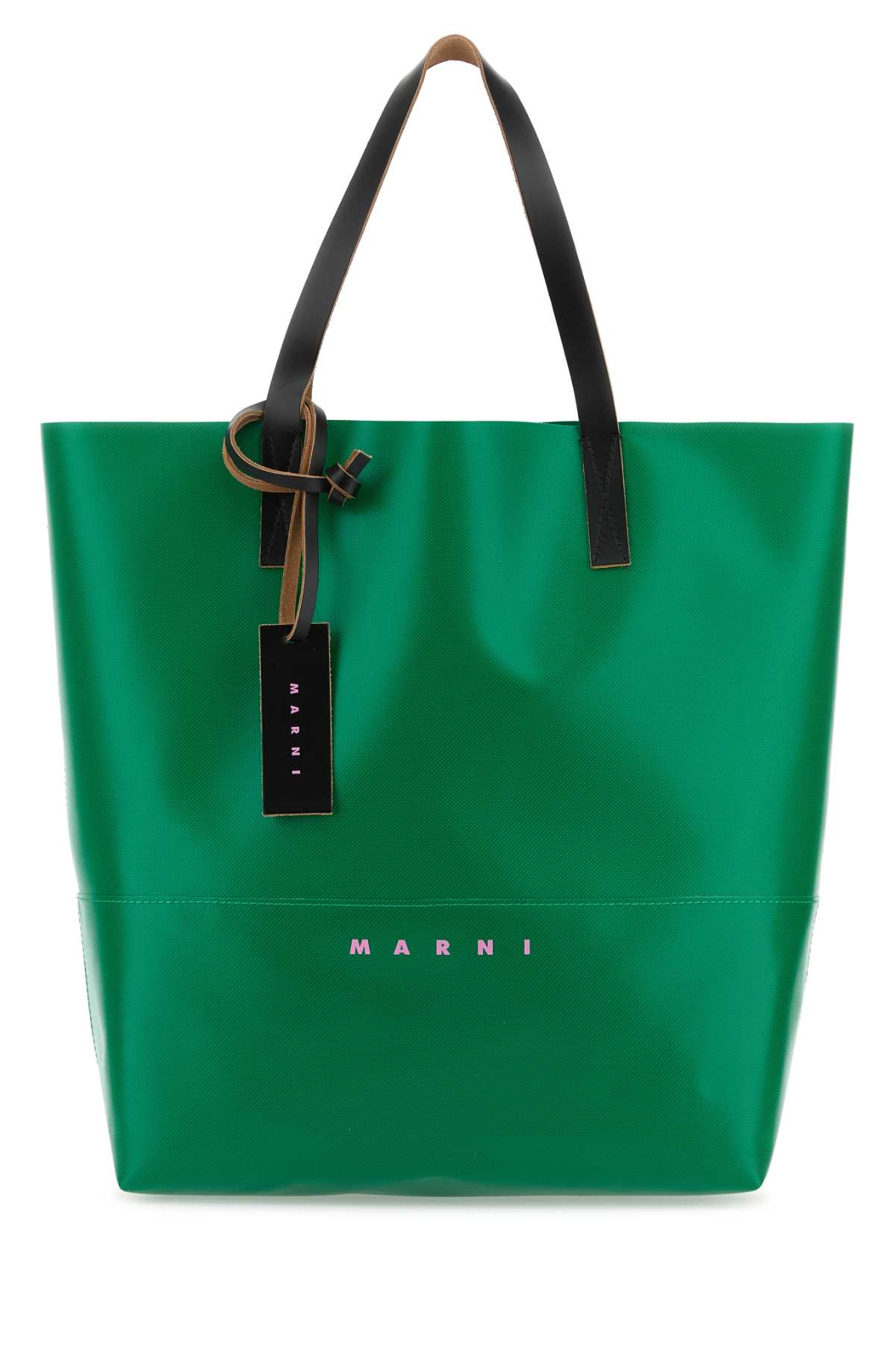 Green Pvc Tribeca Shopping Bag