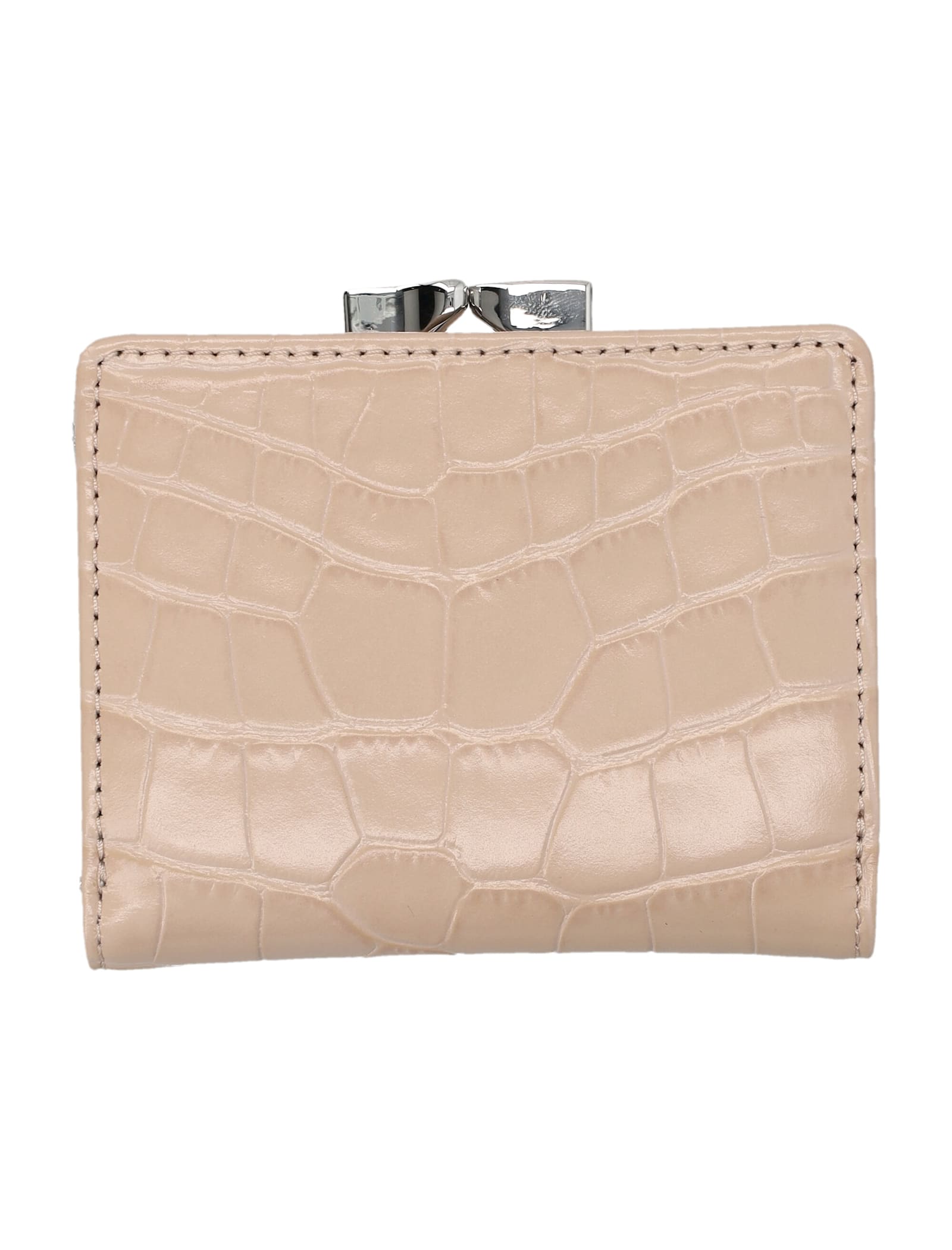 Shop Vivienne Westwood Small Frame Wallet In Cream