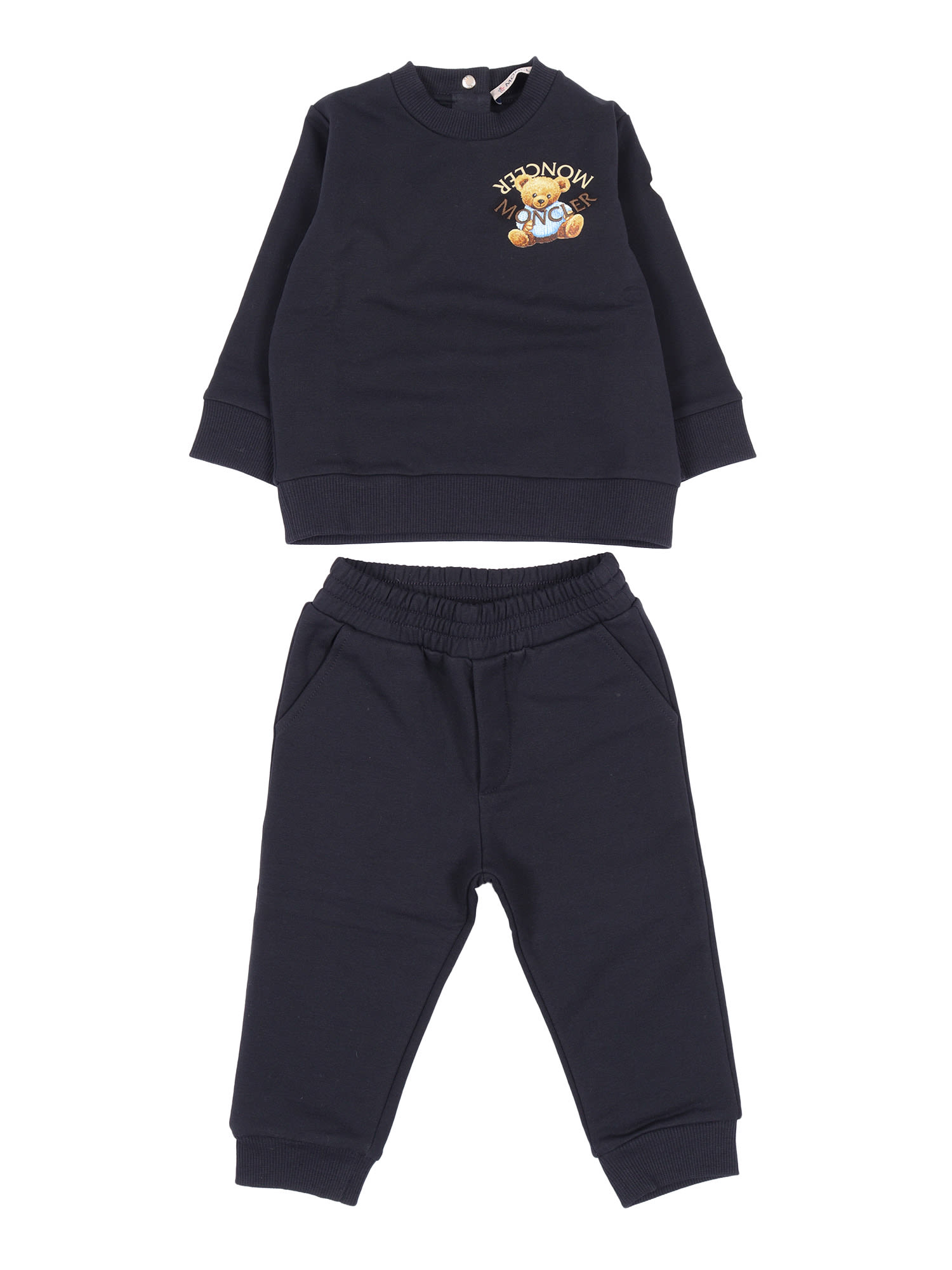 Moncler Knitwear Clothing Ensemble In Blue