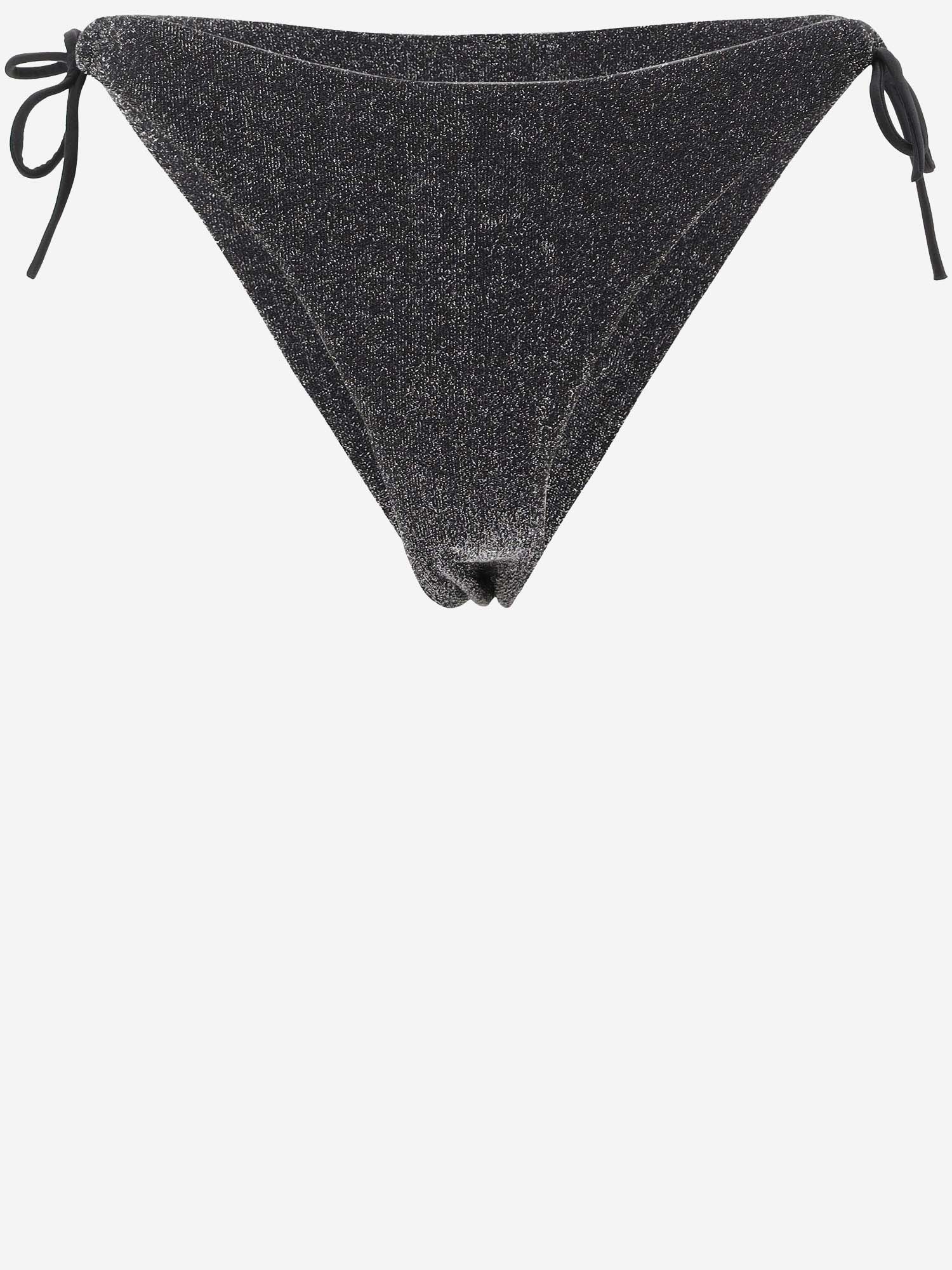 Karl Lagerfeld Lurex Bikini Bottom In Black