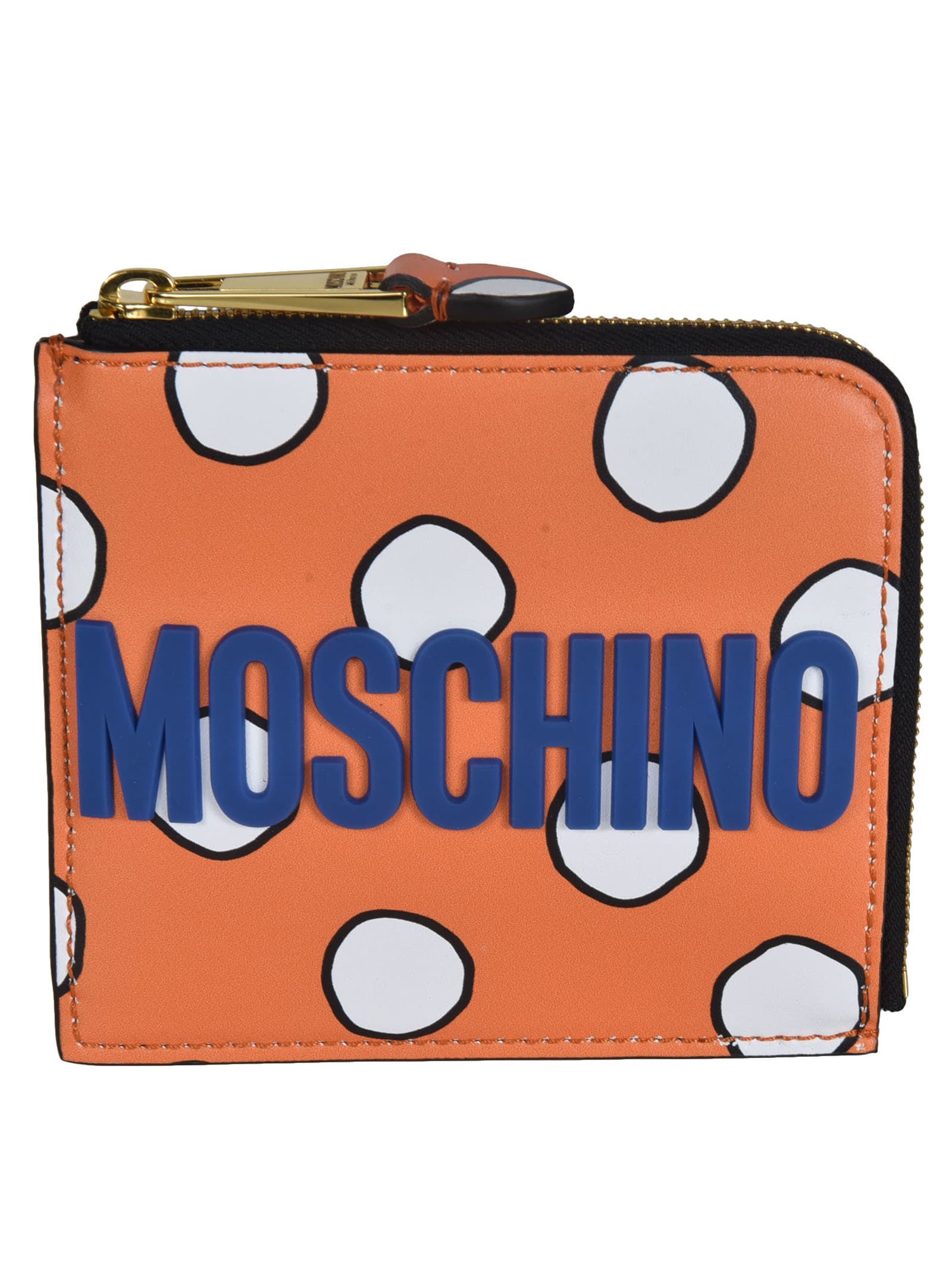 Moschino Embossed Logo Zip-around Wallet