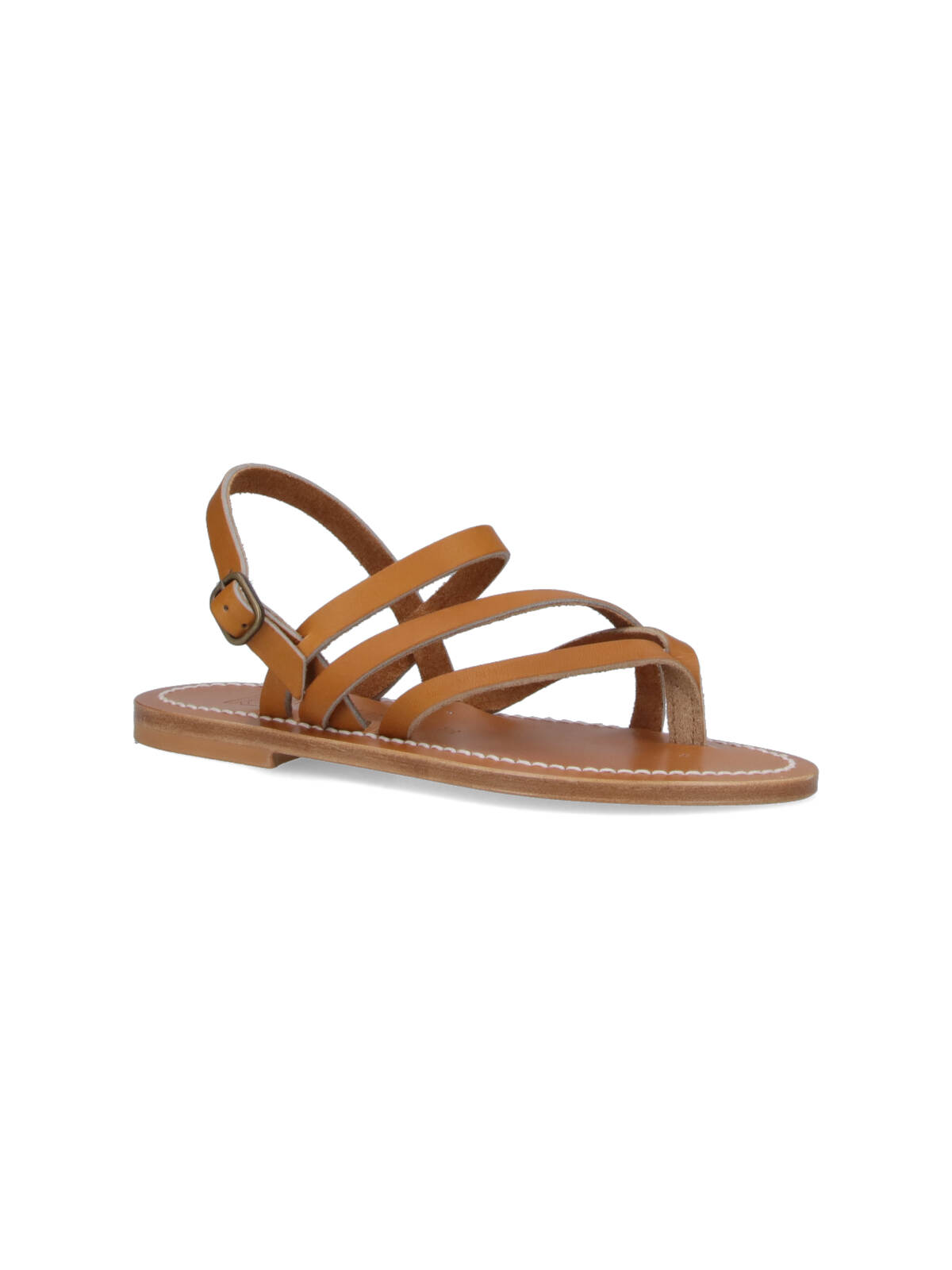 Kjacques Nemesis Strappy Flat Sandals In Brown