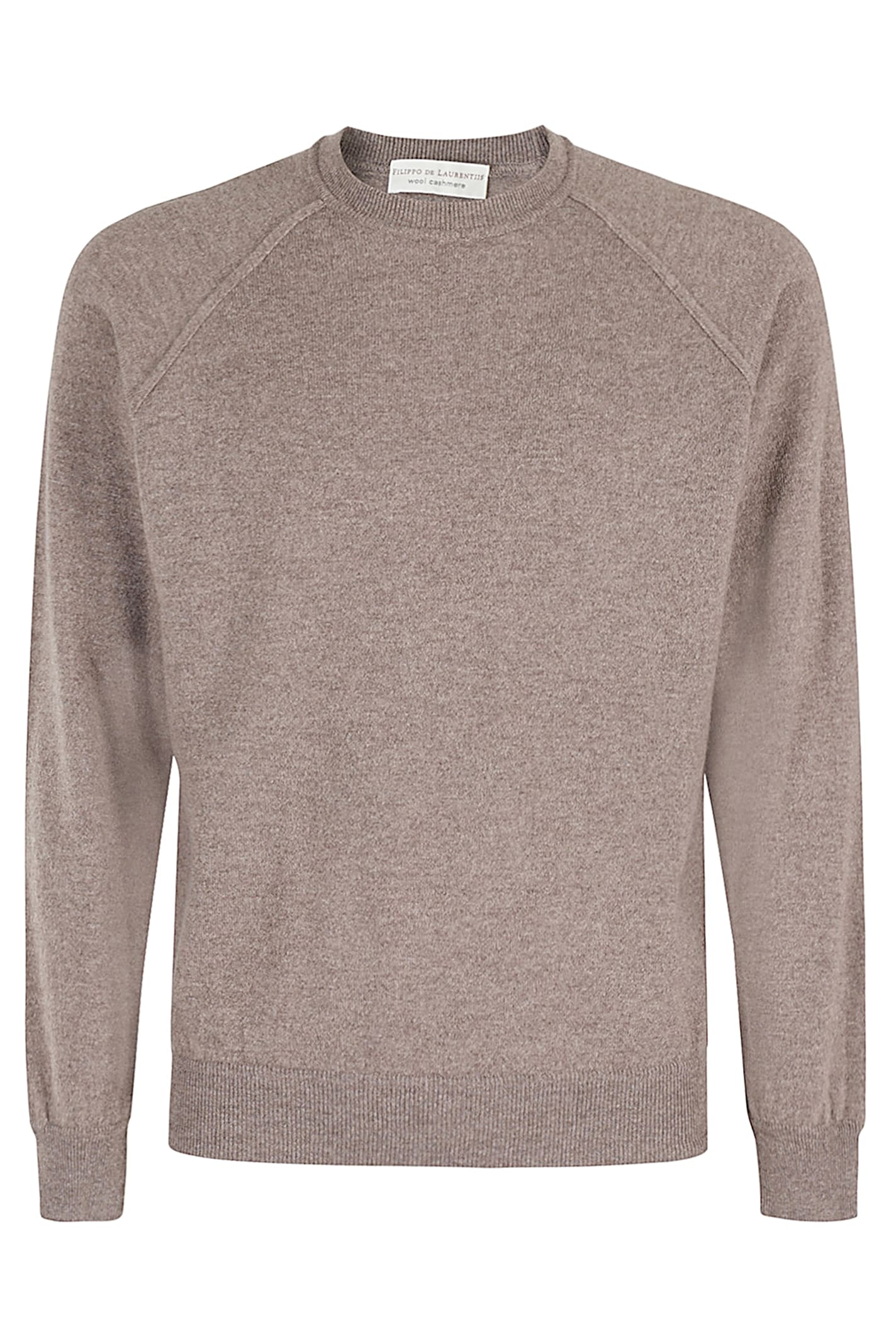 Filippo De Laurentiis Girocollo Raglan Lana Cashmere In Brown