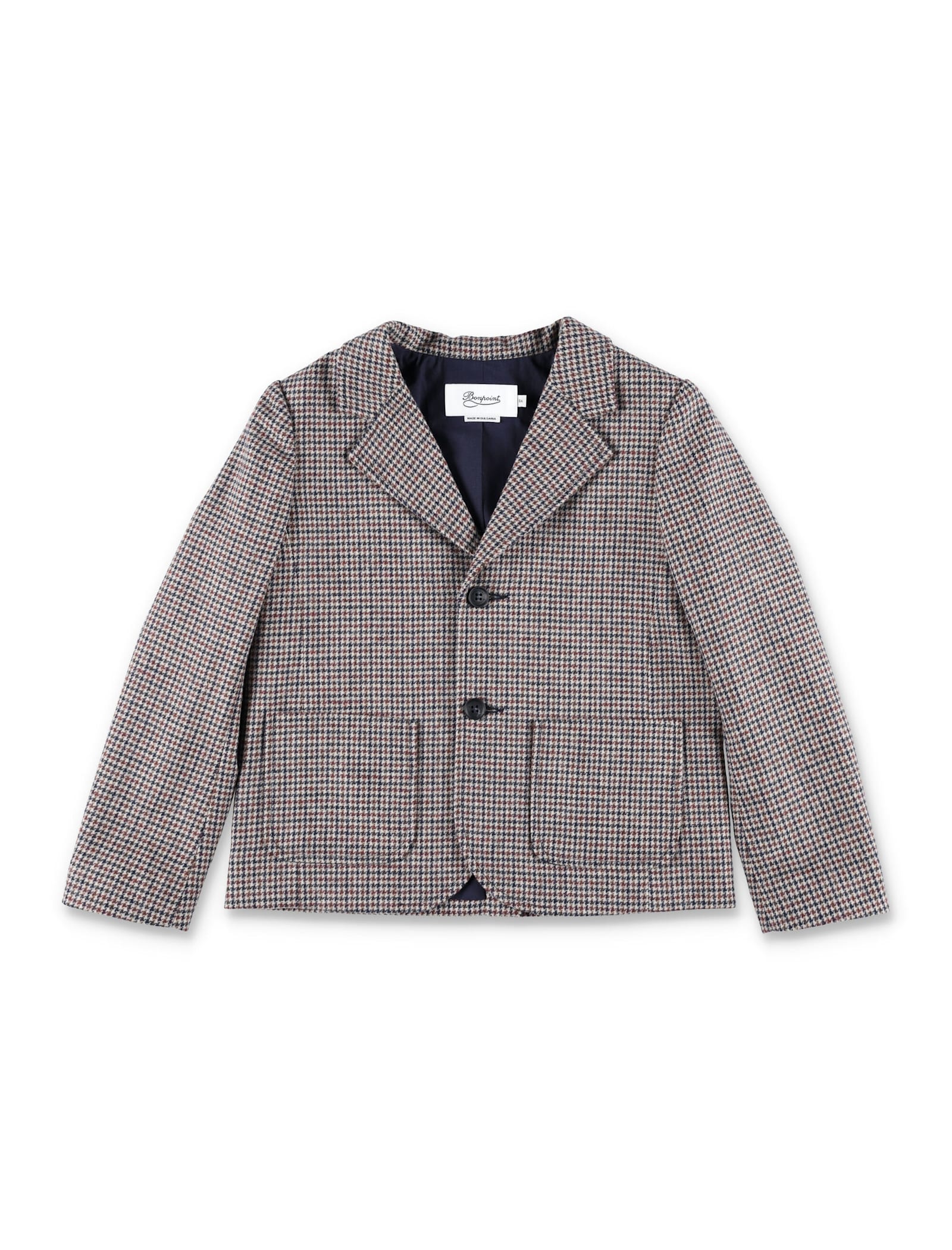 Shop Bonpoint Kid - Gregoir Tweed Jacket In Dove Grey